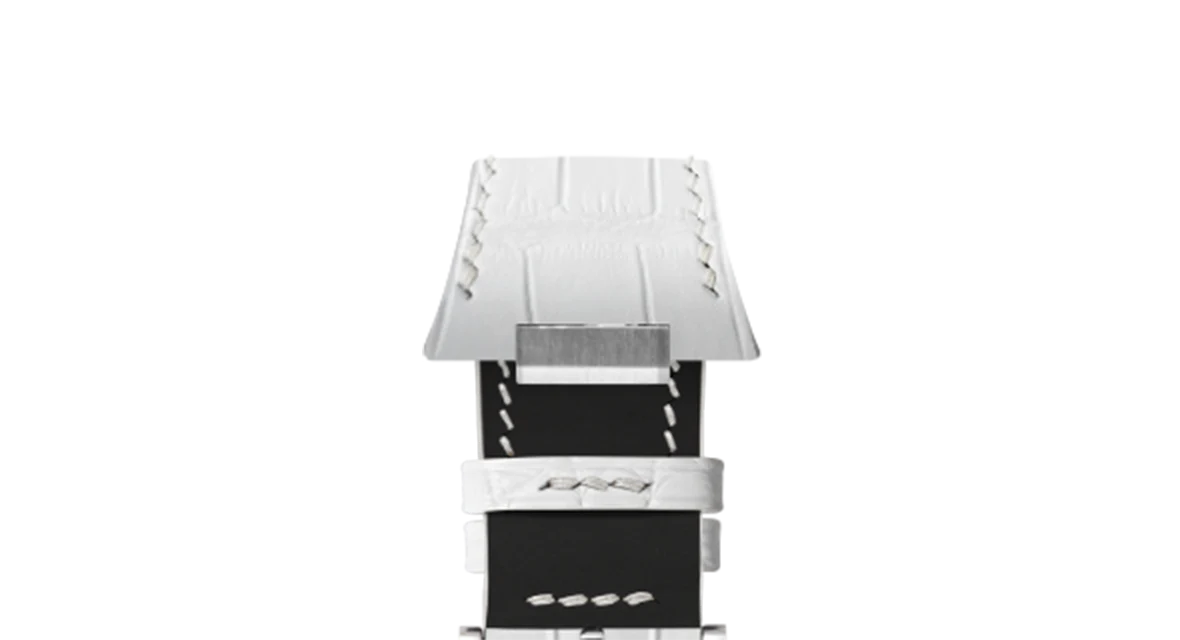 Matte White Alligator Strap for Tissot PRX - Image 6