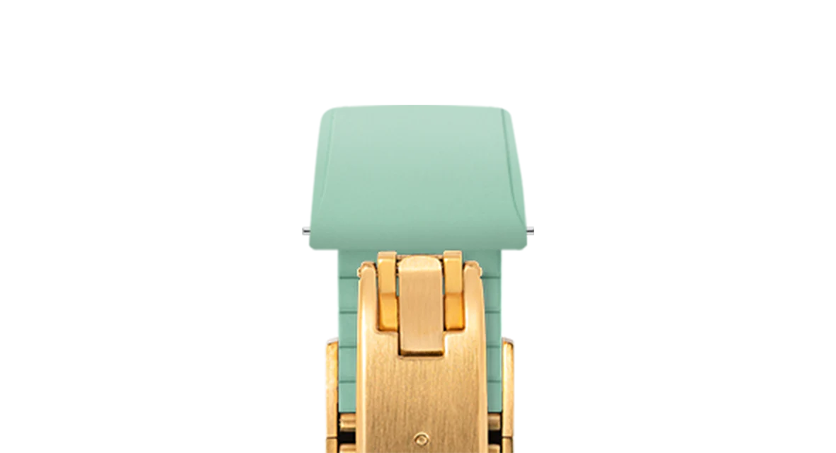 Mint Green CTS Rubber Strap for Cartier Santos de Cartier - Image 10