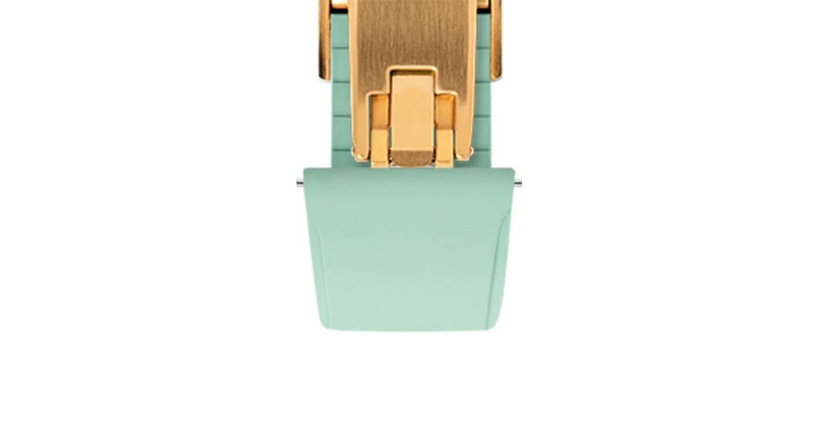 Mint Green CTS Rubber Strap for Cartier Santos de Cartier - Image 11