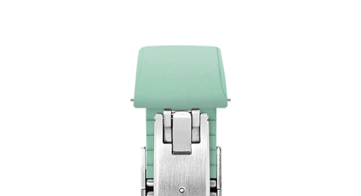 Mint Green CTS Rubber Strap for Cartier Santos de Cartier - Image 6
