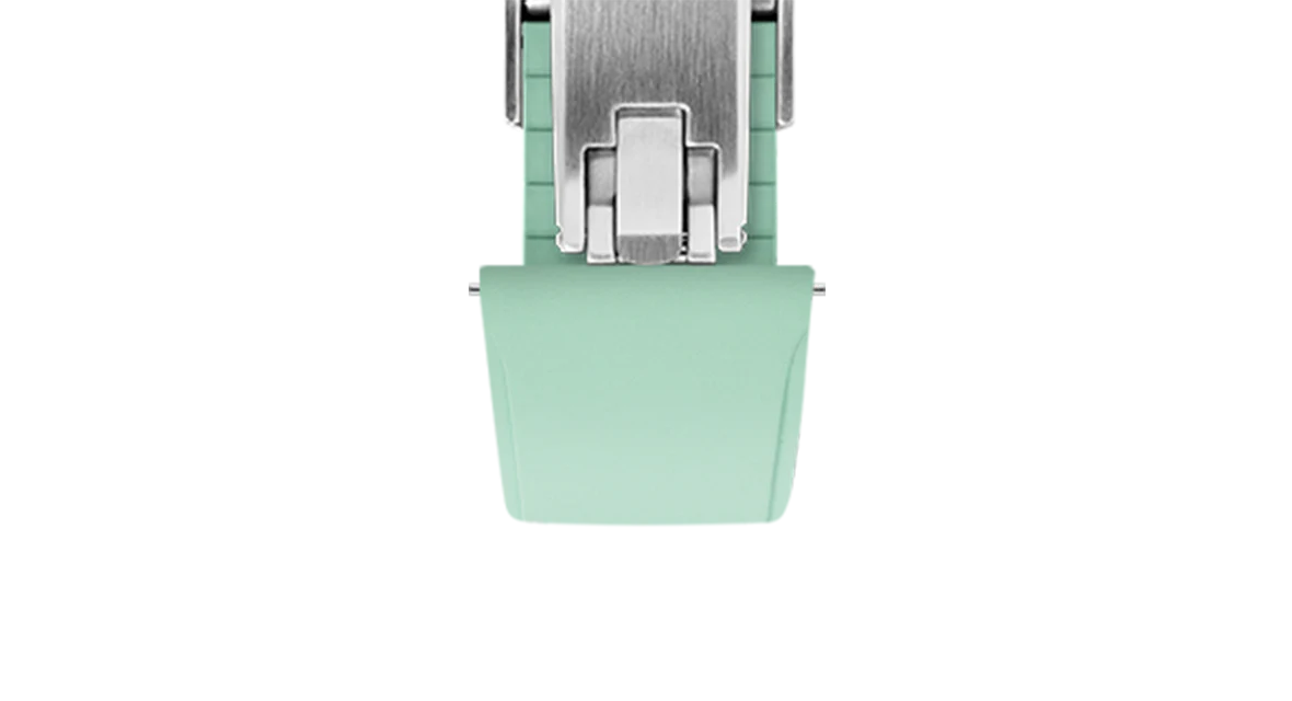 Mint Green CTS Rubber Strap for Cartier Santos de Cartier - Image 7