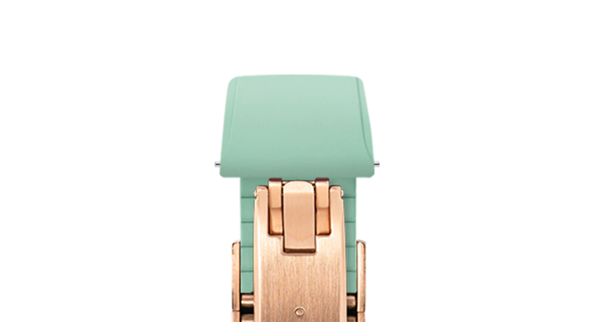 Mint Green CTS Rubber Strap for Cartier Santos de Cartier - Image 8