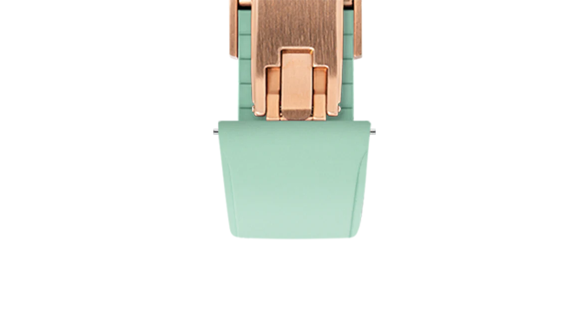 Mint Green CTS Rubber Strap for Cartier Santos de Cartier - Image 9