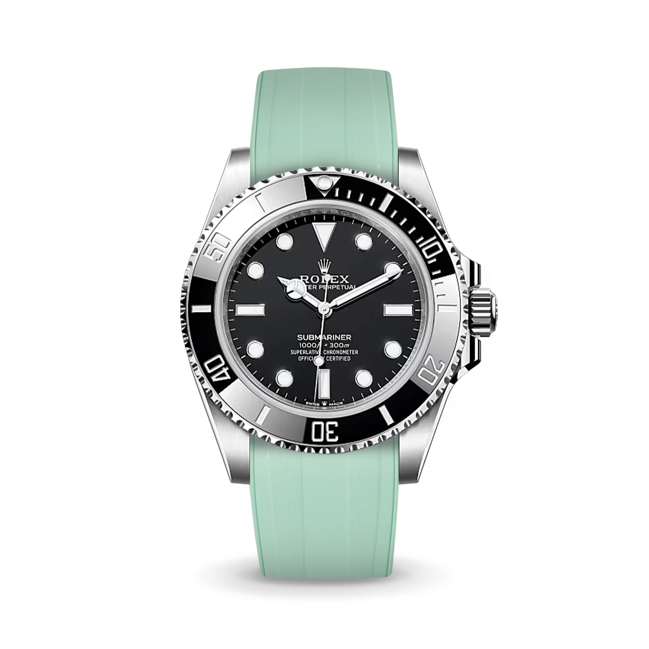 Mint Green CTS Rubber Strap for Rolex Submariner 41mm