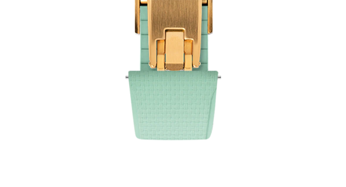 Mint Green Sailcloth CTS Rubber Strap for Cartier Santos de Cartier - Image 11