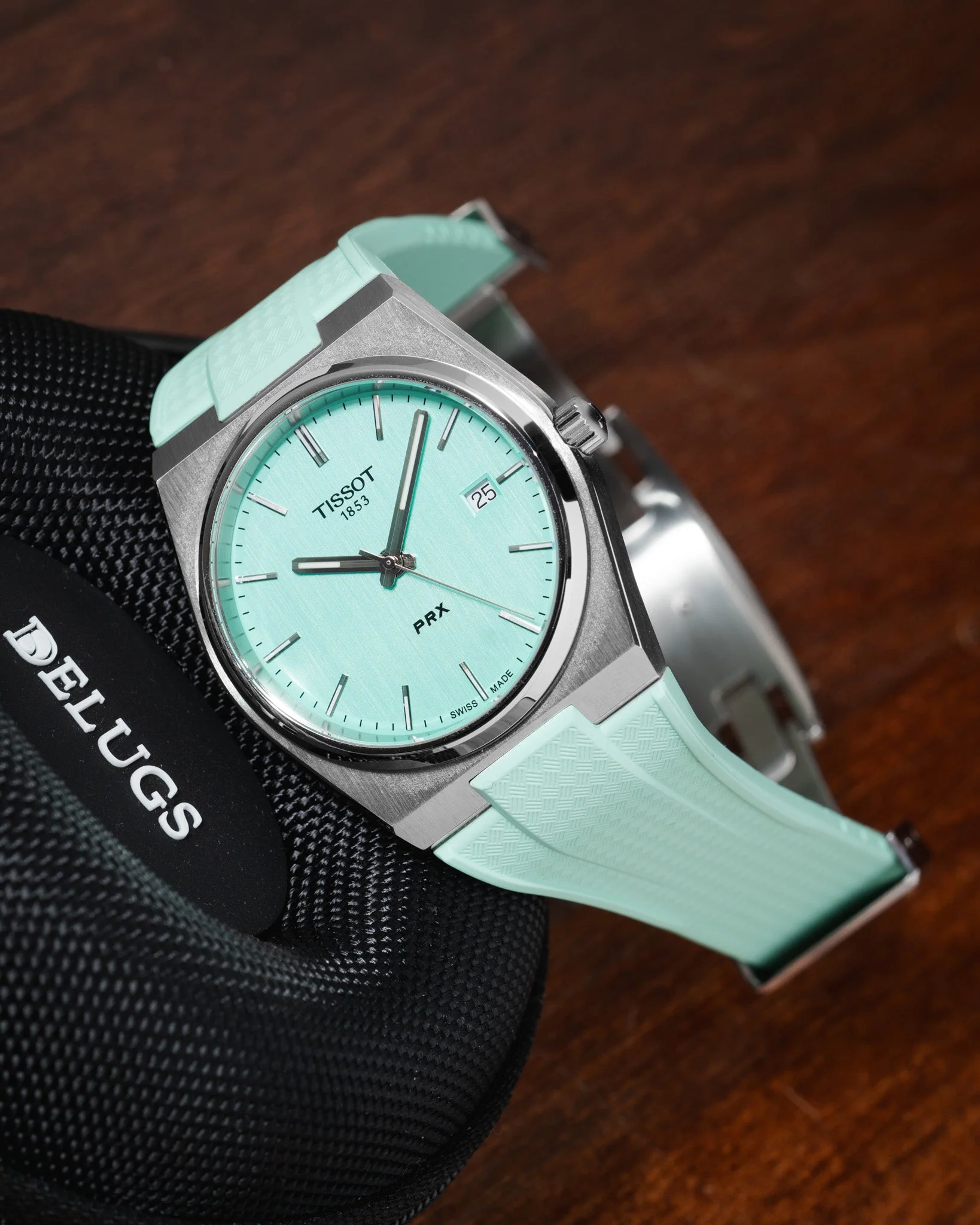 Mint Green CTS Rubber Strap for Tissot PRX - Image 2