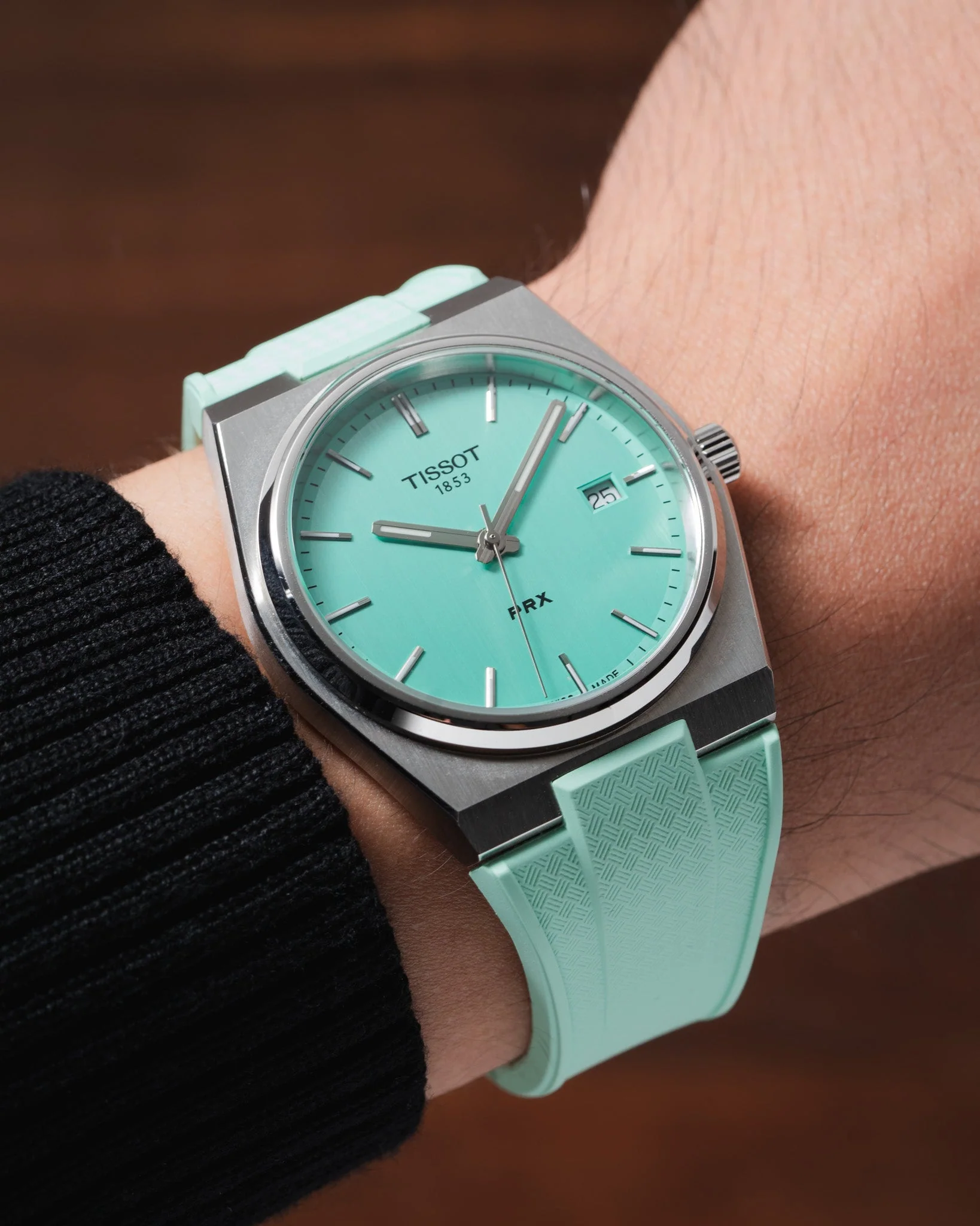 Mint Green CTS Rubber Strap for Tissot PRX - Image 4