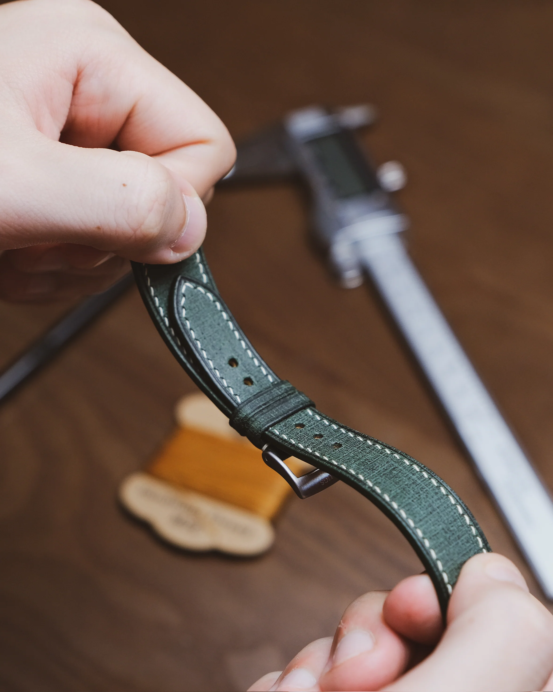 Moss Green Babele Slim Strap - Image 5