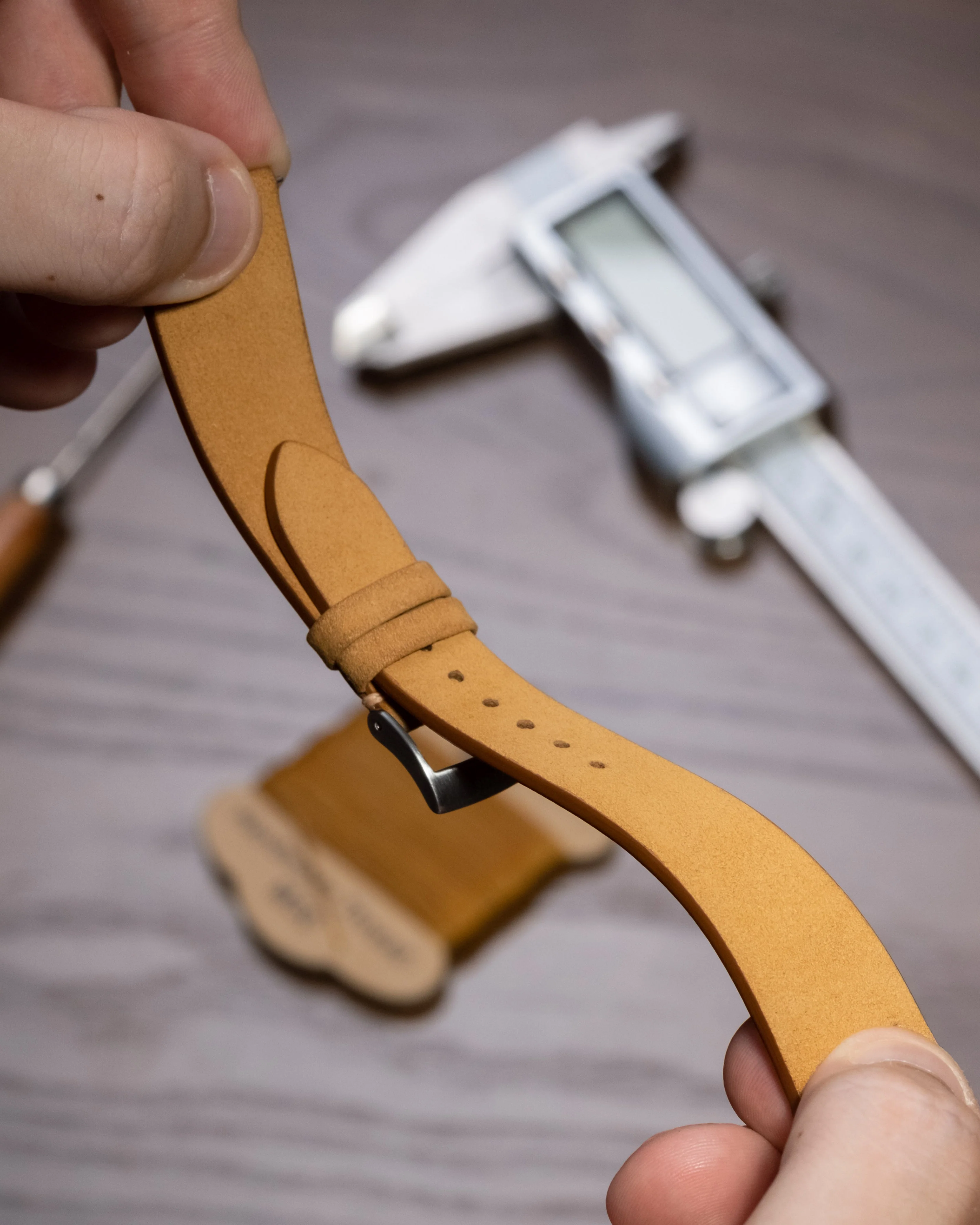 Overstock: Natural Nubuck Row-Stitch Strap - Image 2