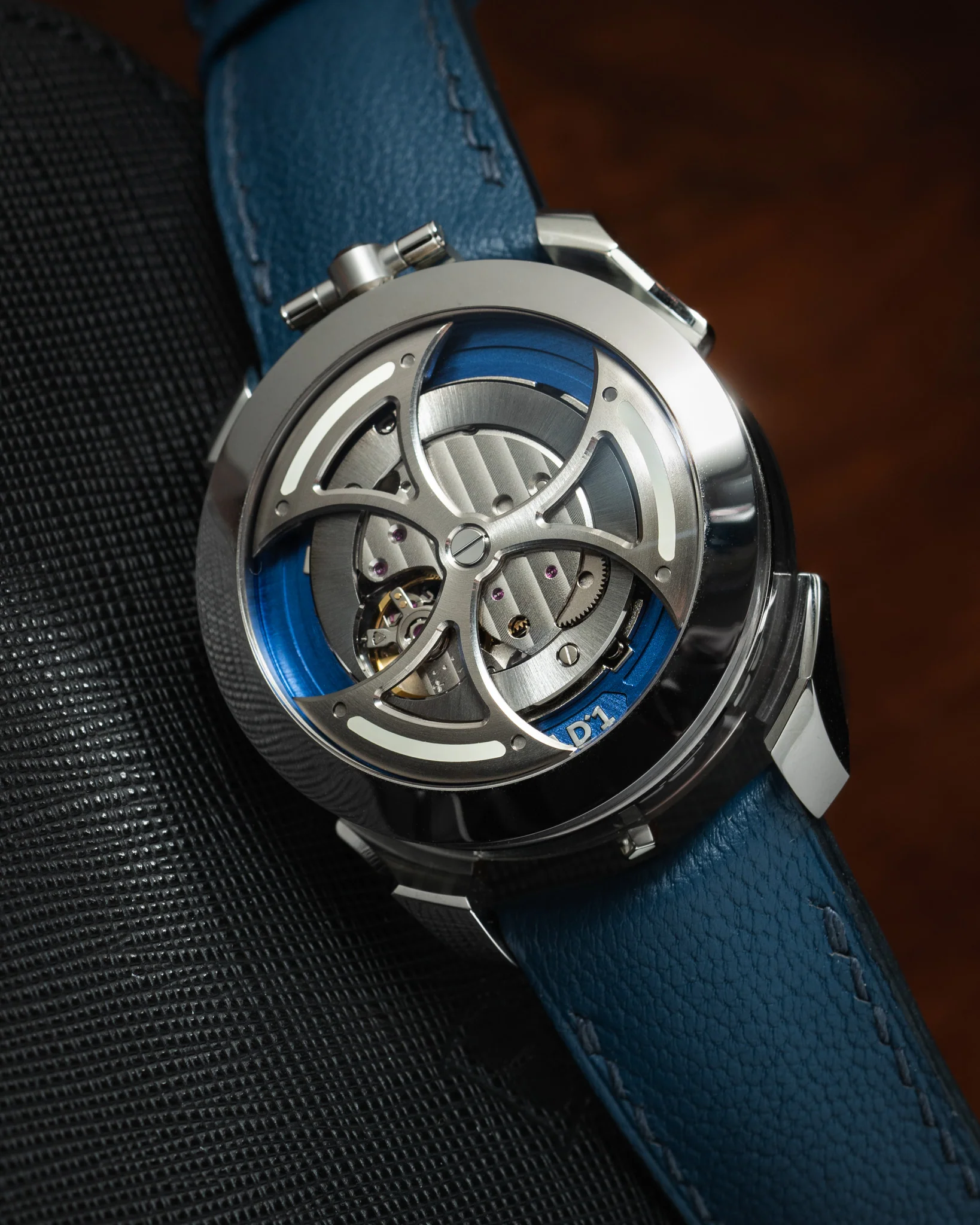 Navy Chevre Strap for MB&F MAD1 - Image 3