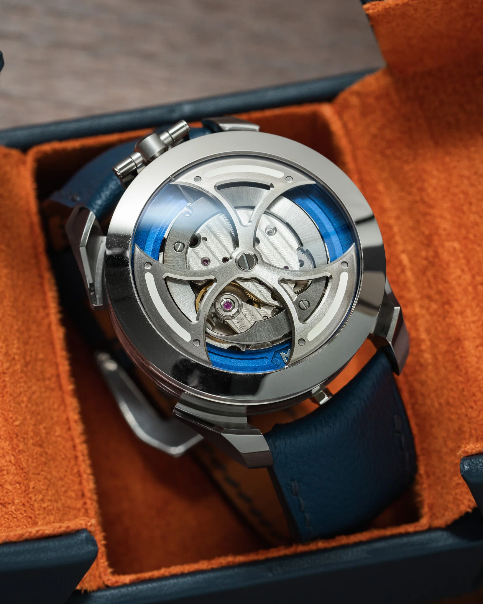 Navy Chevre Strap for MB&F MAD1 - Image 5