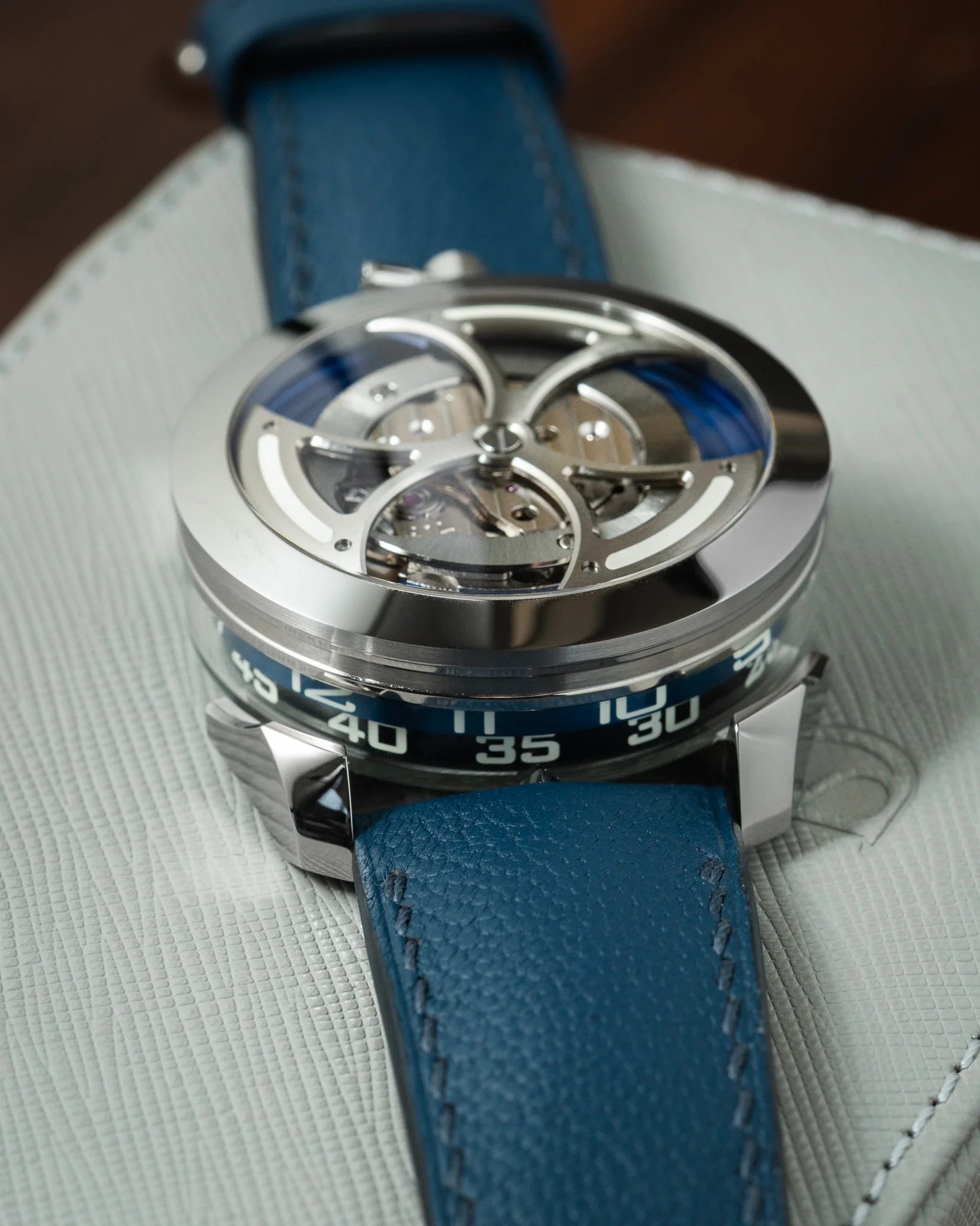 Navy Chevre Strap for MB&F MAD1 - Image 6