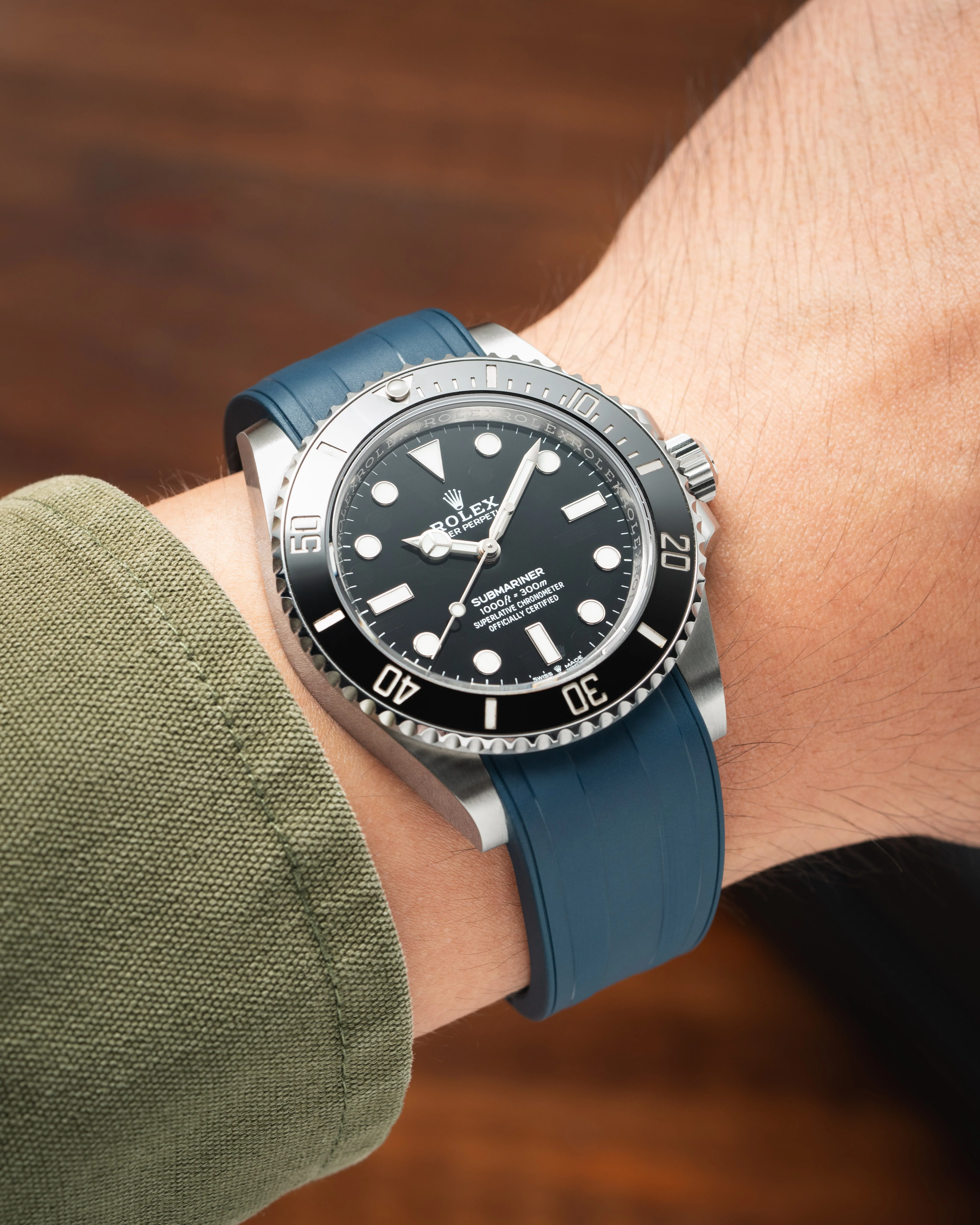Navy CTS Rubber Strap for Rolex Submariner 41mm - Image 2