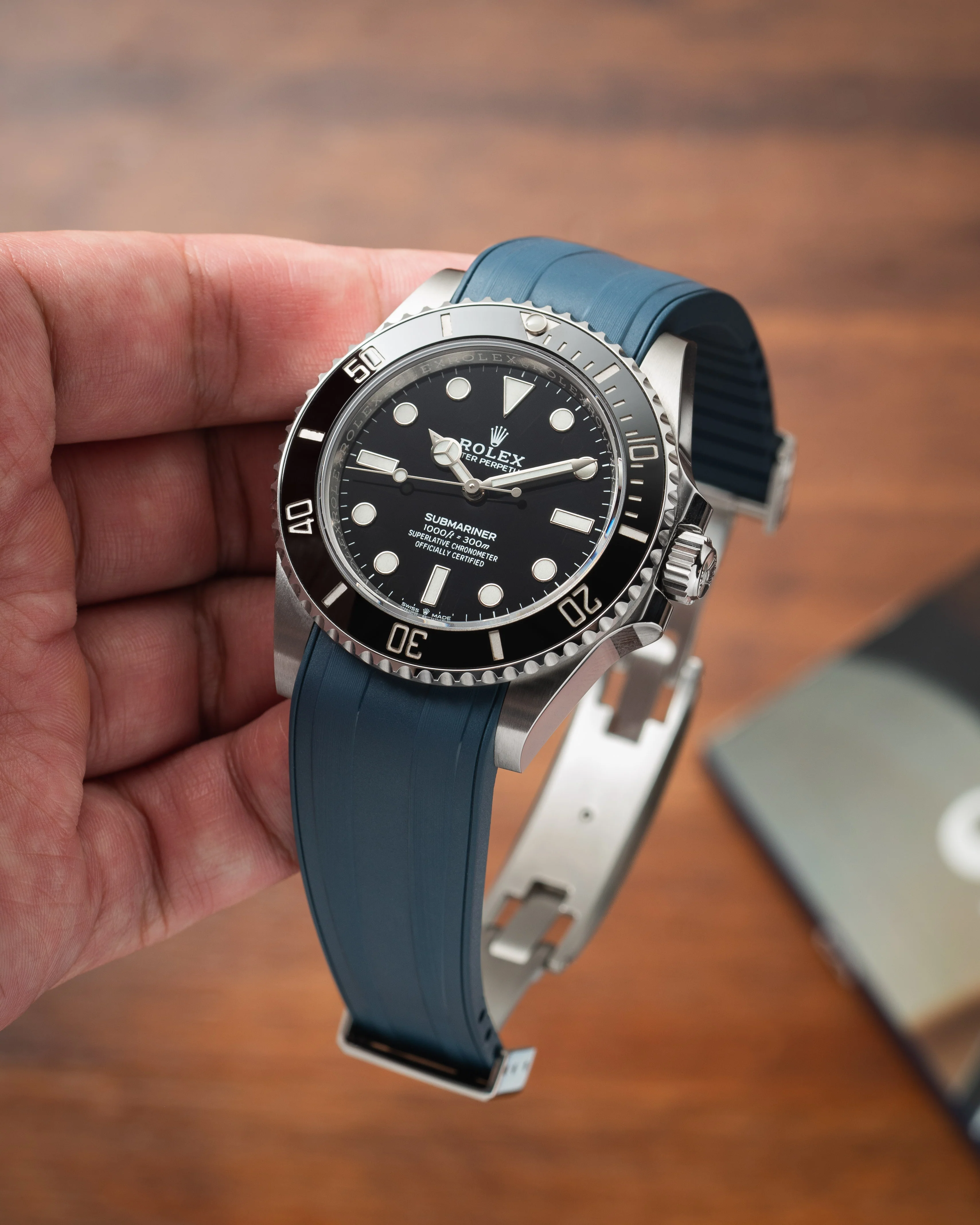 Navy CTS Rubber Strap for Rolex Submariner 41mm - Image 3