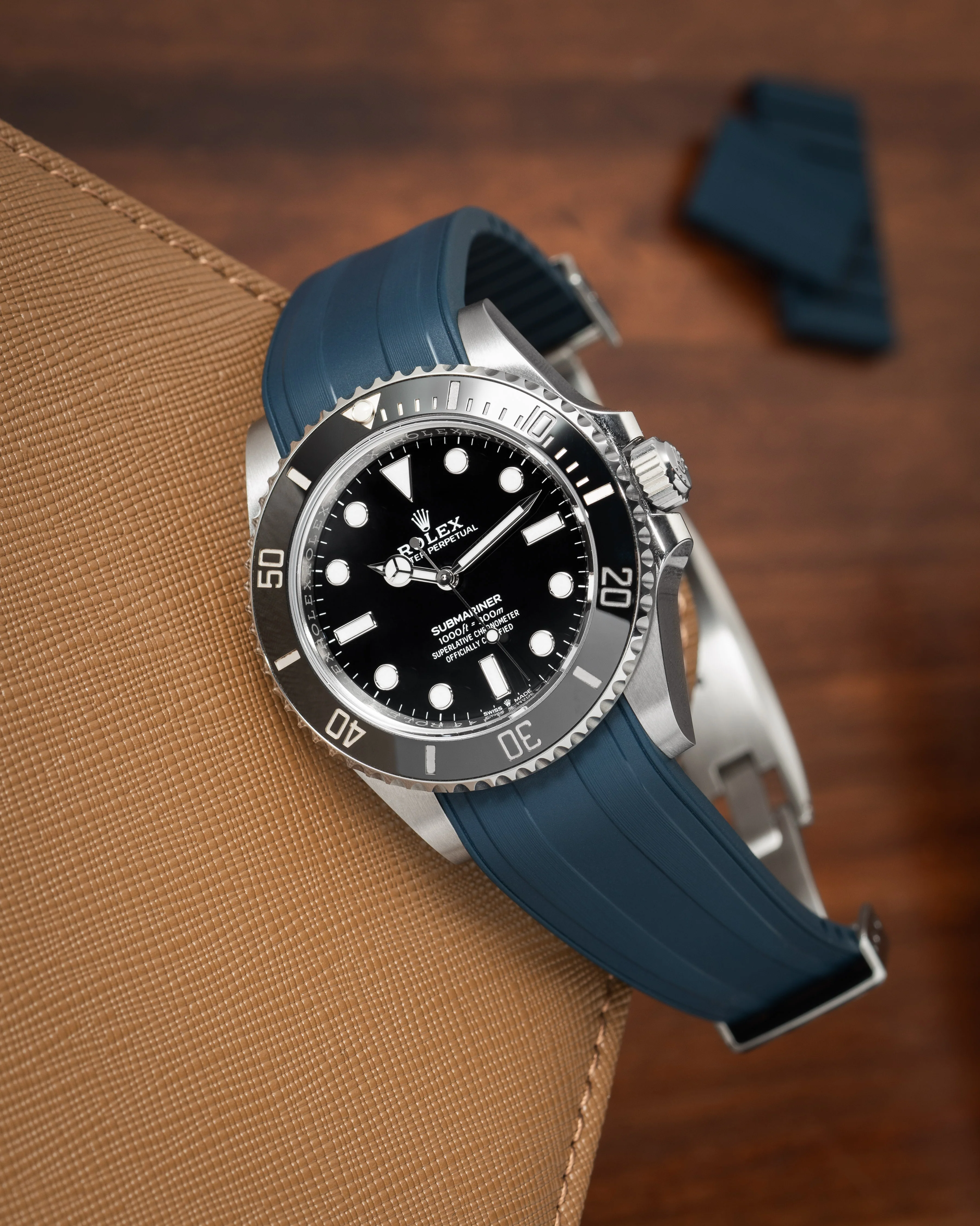 Navy CTS Rubber Strap for Rolex Submariner 41mm - Image 4
