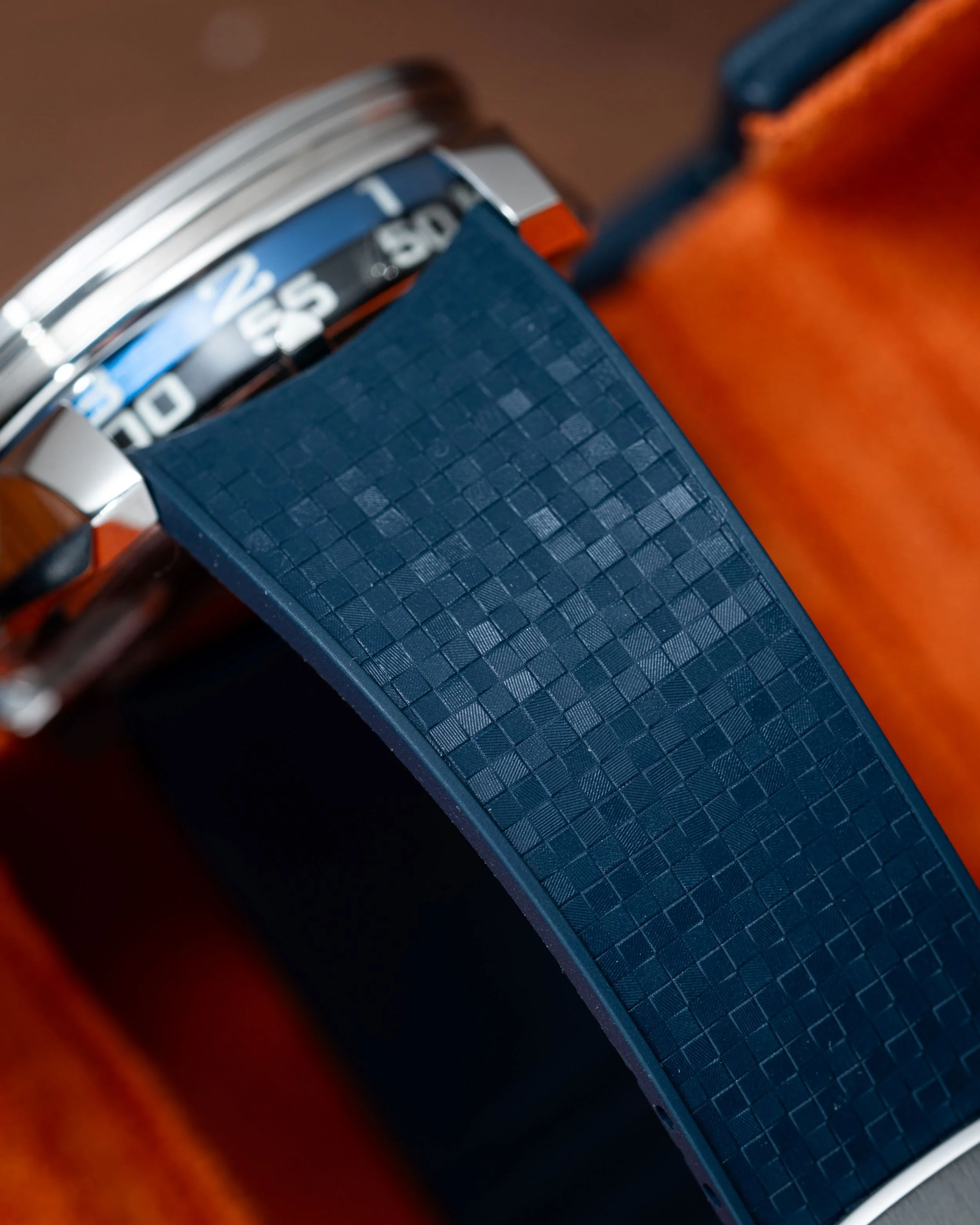 Navy Curved CTS Rubber Strap for MB&F MAD1 - Image 4