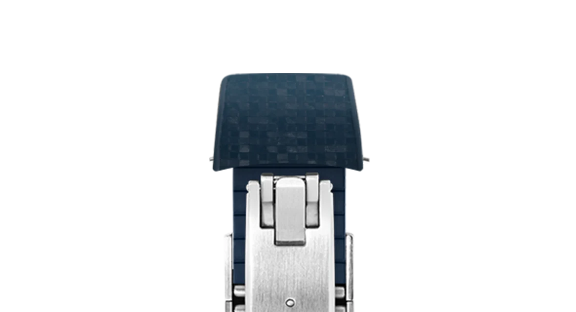 Navy Curved CTS Rubber Strap for MB&F MAD1 - Image 6