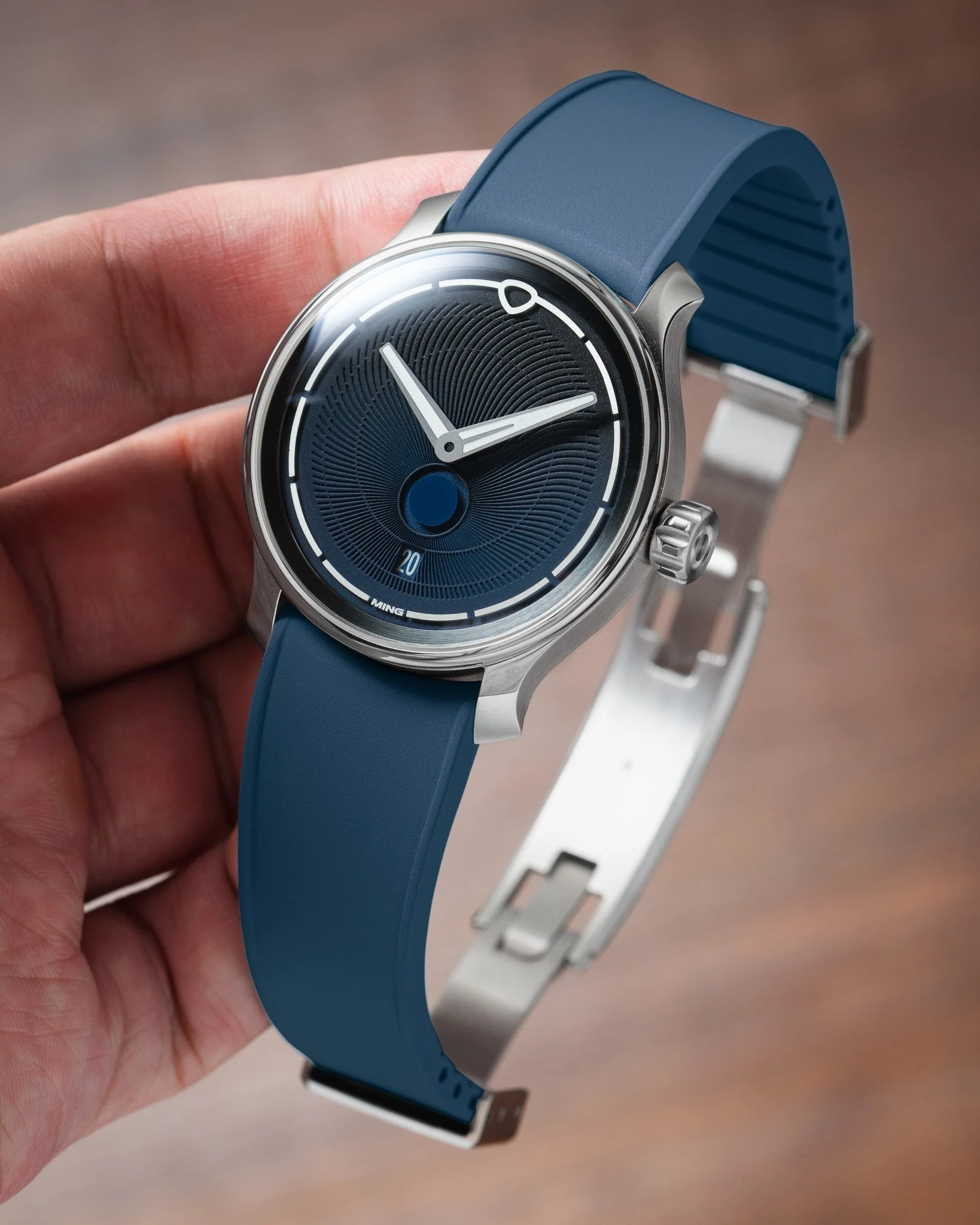 Navy Curved CTS Rubber Strap - Image 4