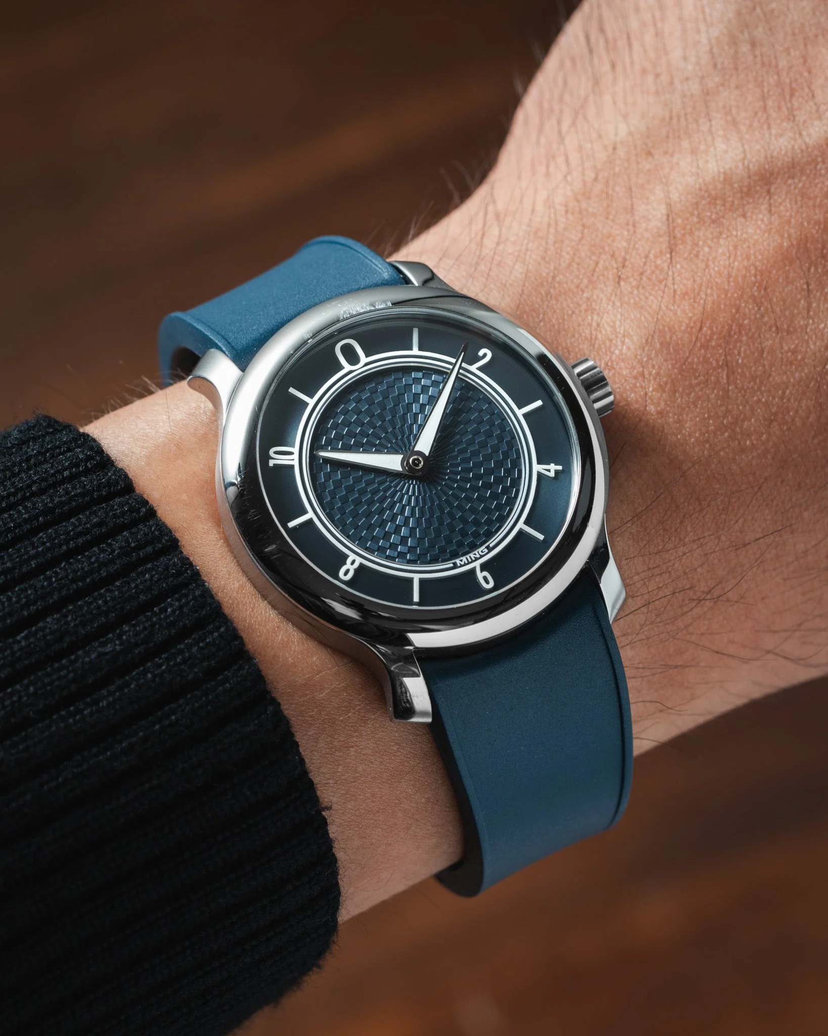 Navy Curved CTS Rubber Strap - Image 6