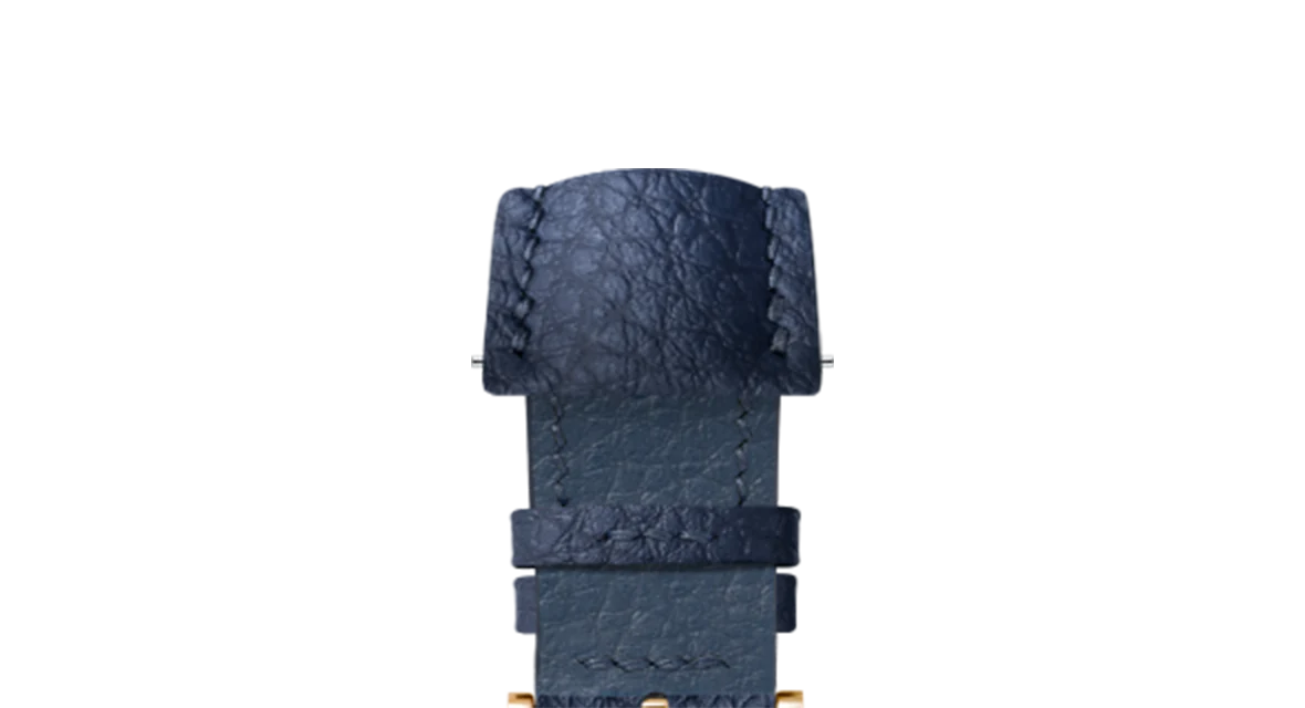 Navy Rubberised Leather (Togo) Signature Strap - Image 9