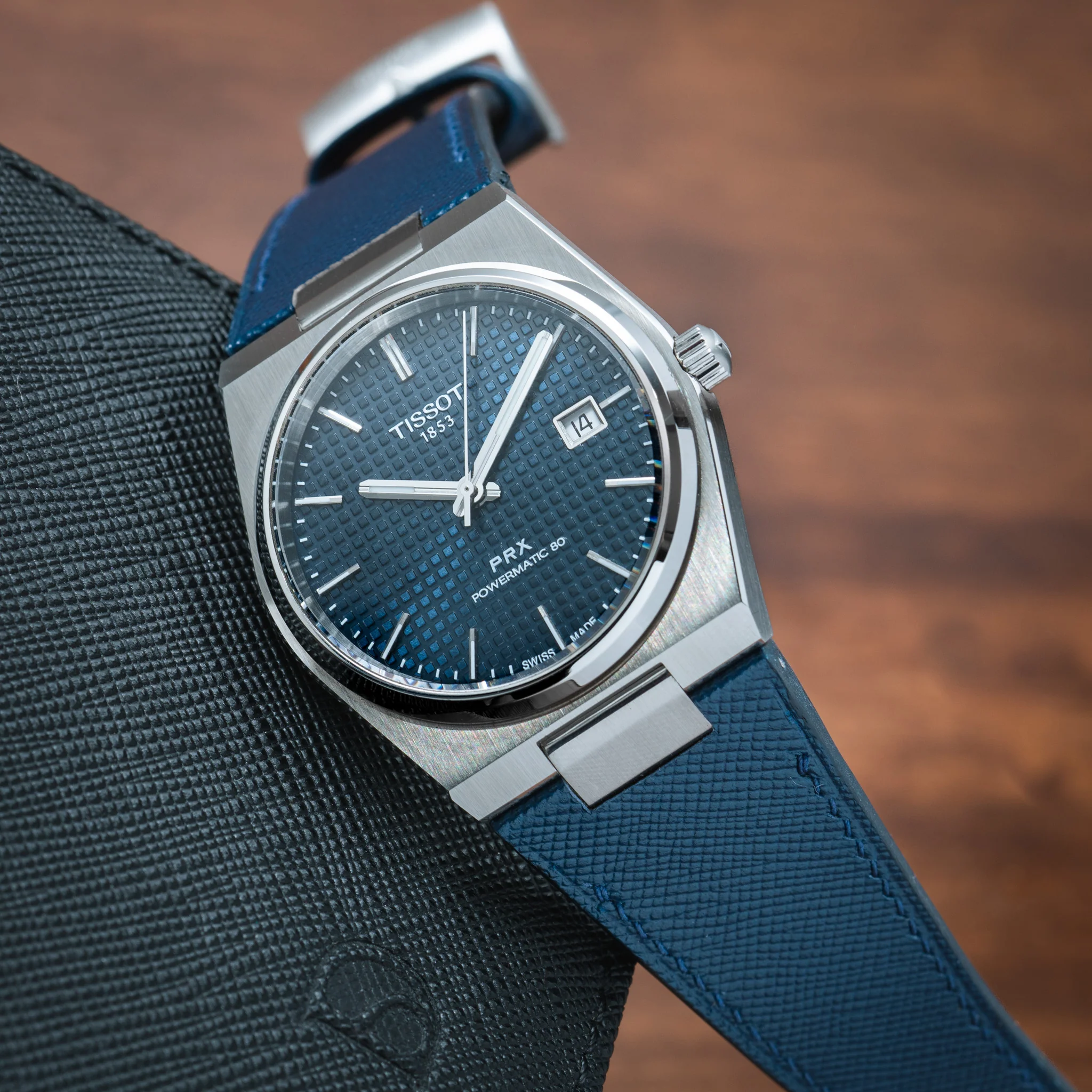 Navy Saffiano Strap for Tissot PRX - Image 4