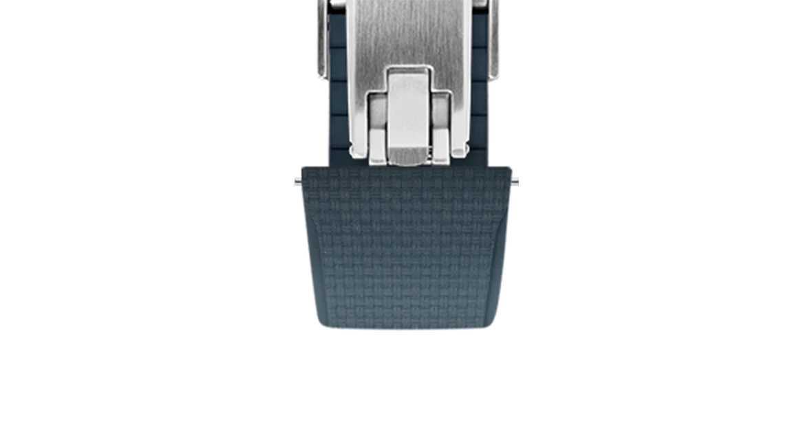 Navy Sailcloth CTS Rubber Strap for Cartier Santos de Cartier - Image 10