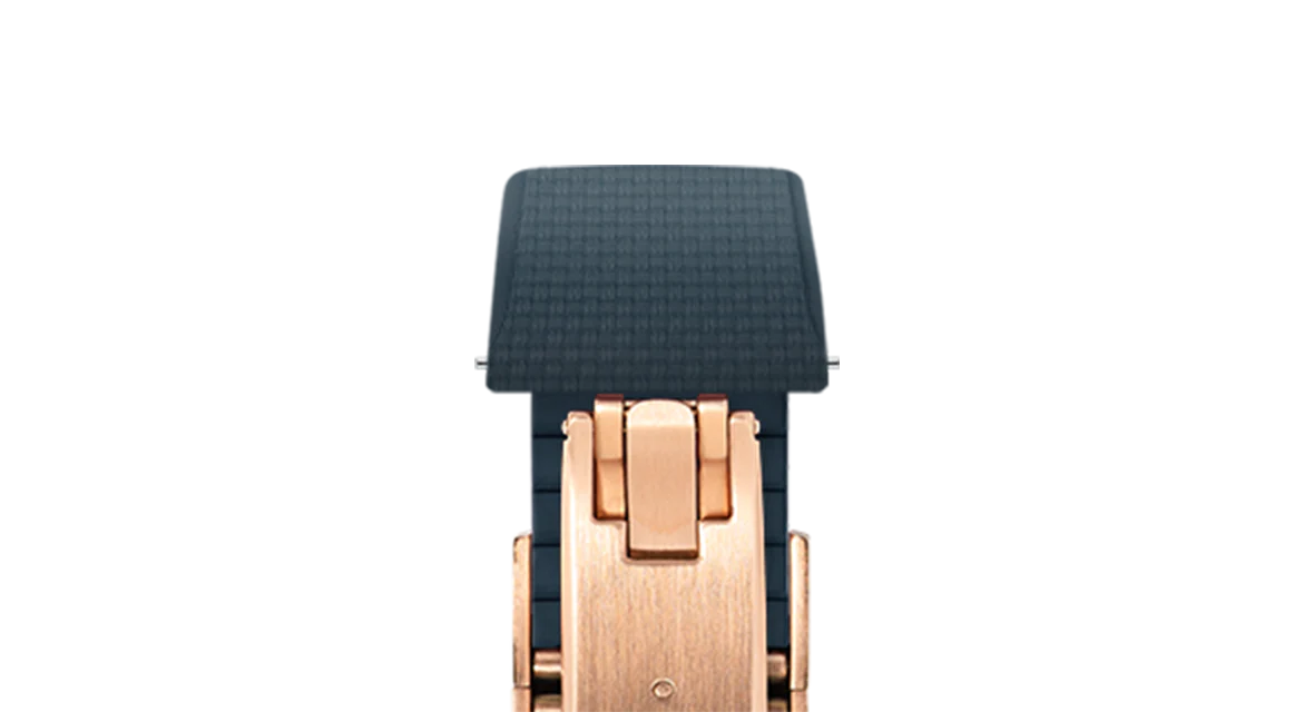 Navy Sailcloth CTS Rubber Strap for Cartier Santos de Cartier - Image 11