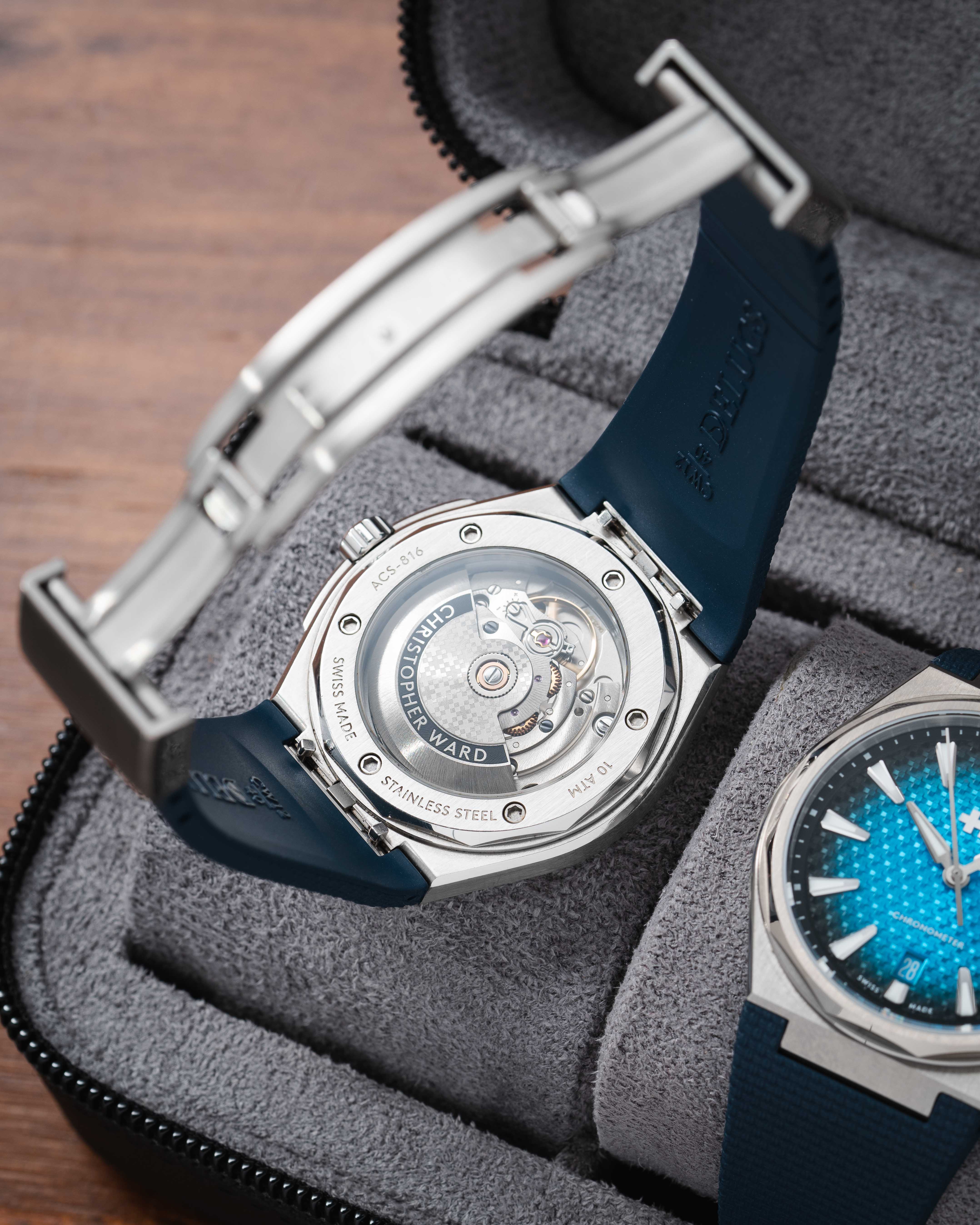 Navy Sailcloth CTS Rubber Strap for Christopher Ward The Twelve - Image 9