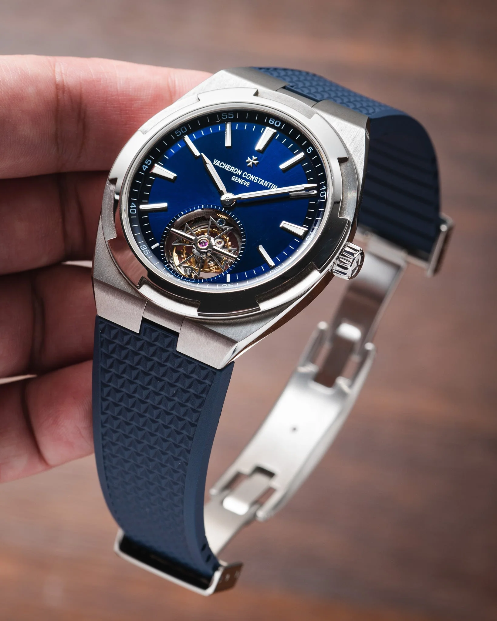 Navy CTS Rubber Strap for Vacheron Constantin Overseas - Image 3