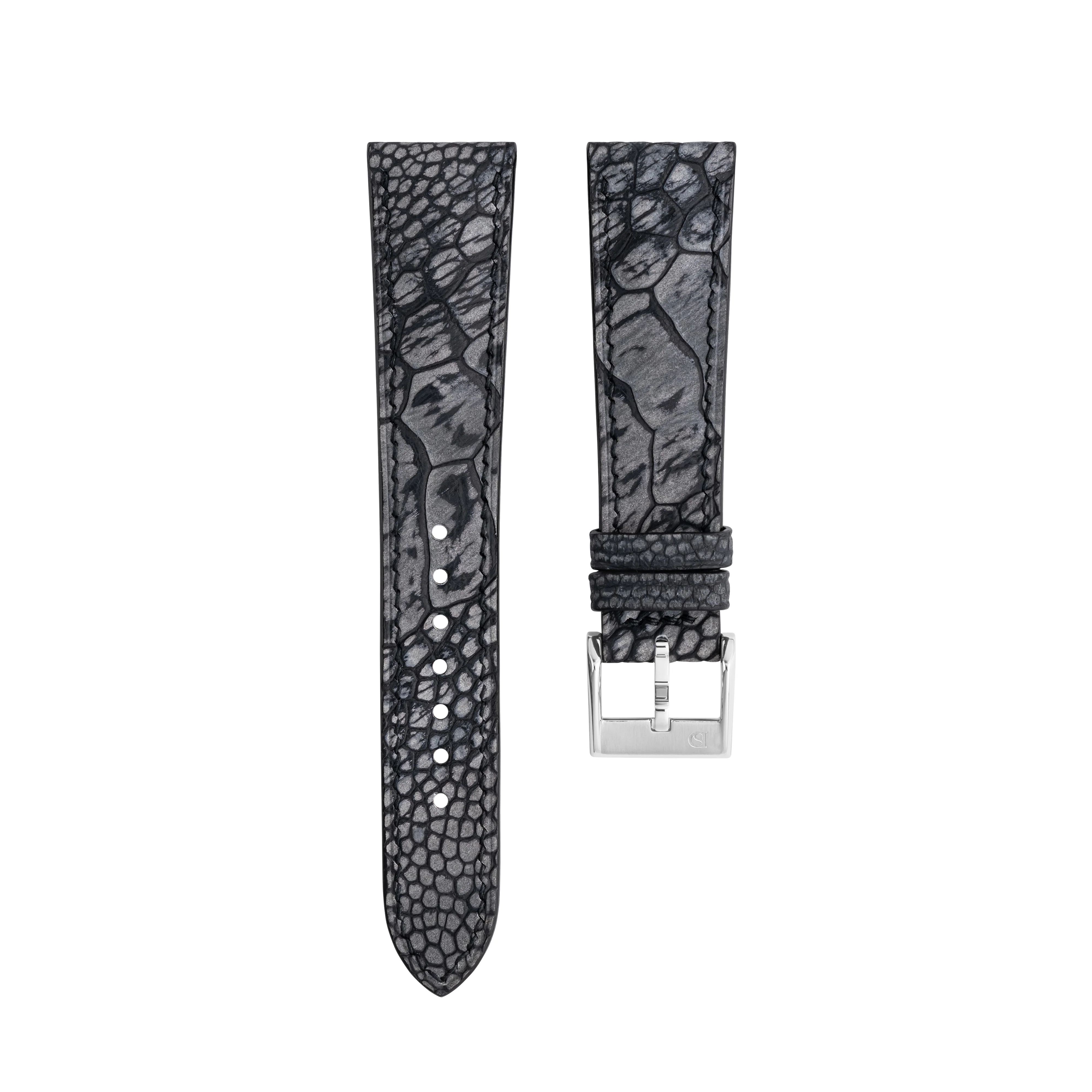 Nubuck Black Ostrich Leg Signature Strap