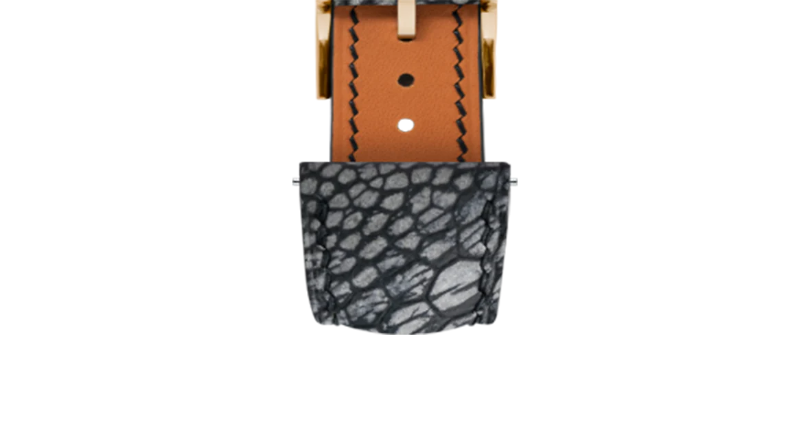 Nubuck Black Ostrich Leg Signature Strap - Image 10