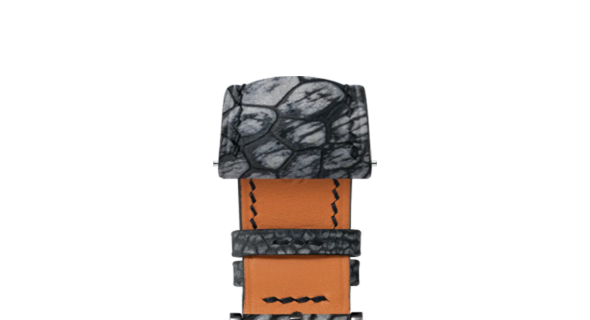 Nubuck Black Ostrich Leg Signature Strap - Image 11