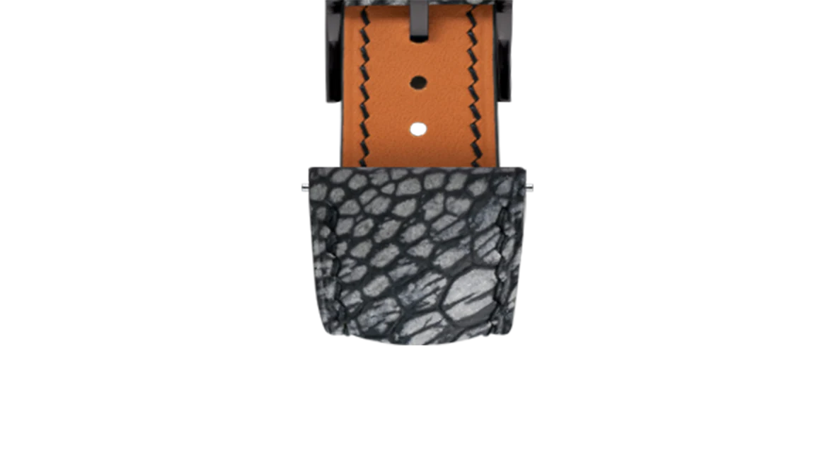 Nubuck Black Ostrich Leg Signature Strap - Image 12
