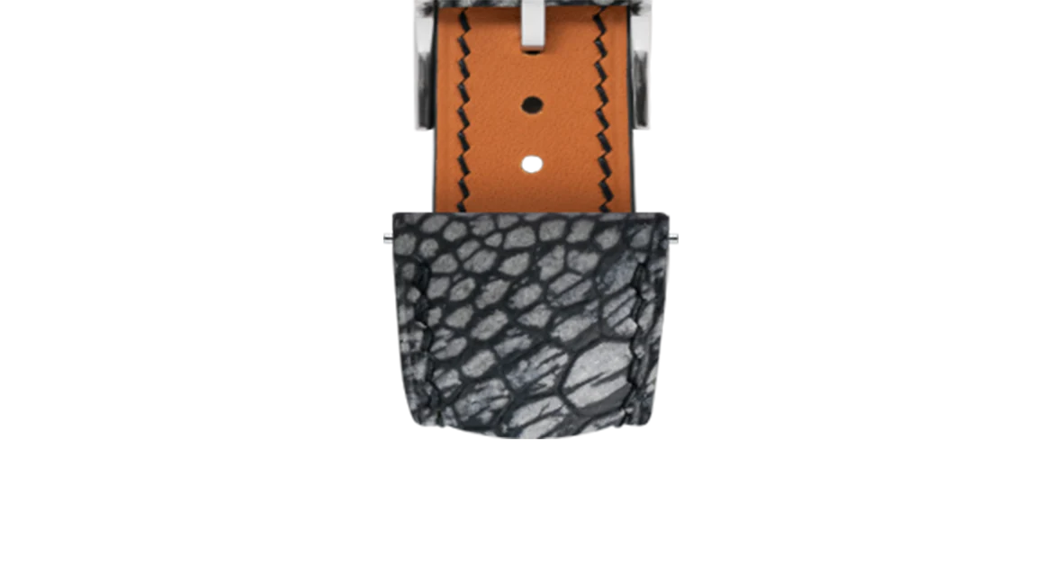 Nubuck Black Ostrich Leg Signature Strap - Image 6
