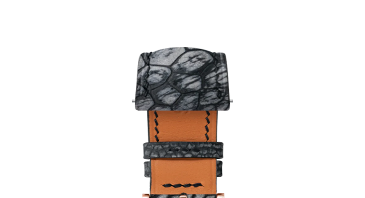 Nubuck Black Ostrich Leg Signature Strap - Image 7