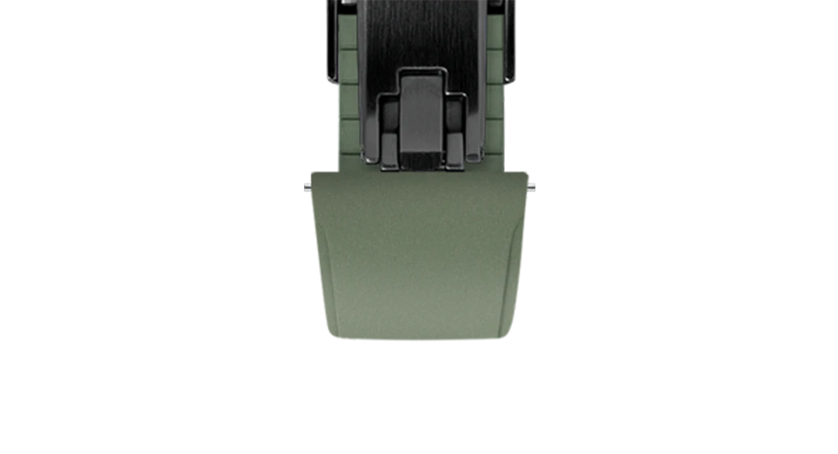 Olive Green CTS Rubber Strap for Cartier Santos de Cartier - Image 13