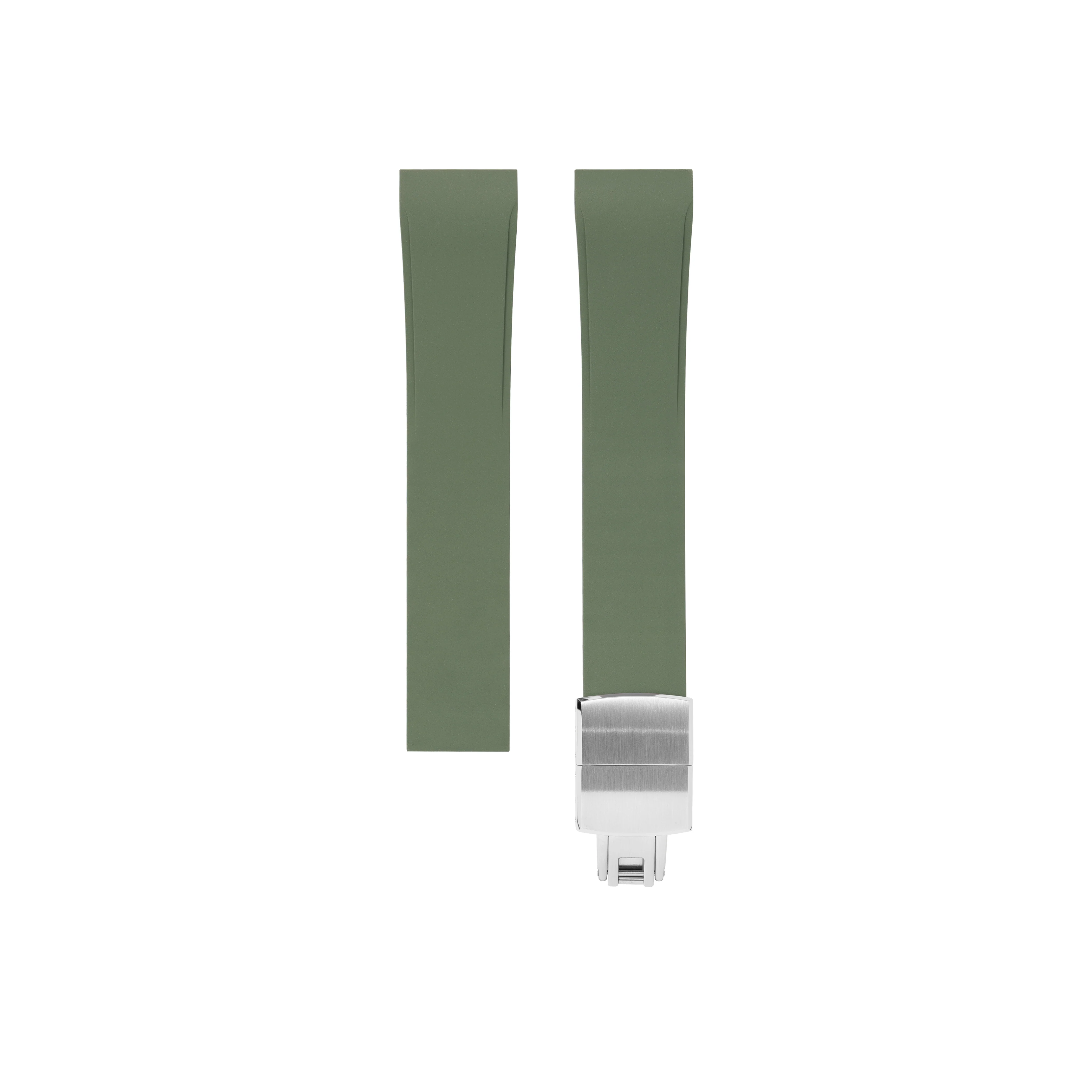 Olive Green CTS Rubber Strap for Cartier Santos de Cartier - Image 5