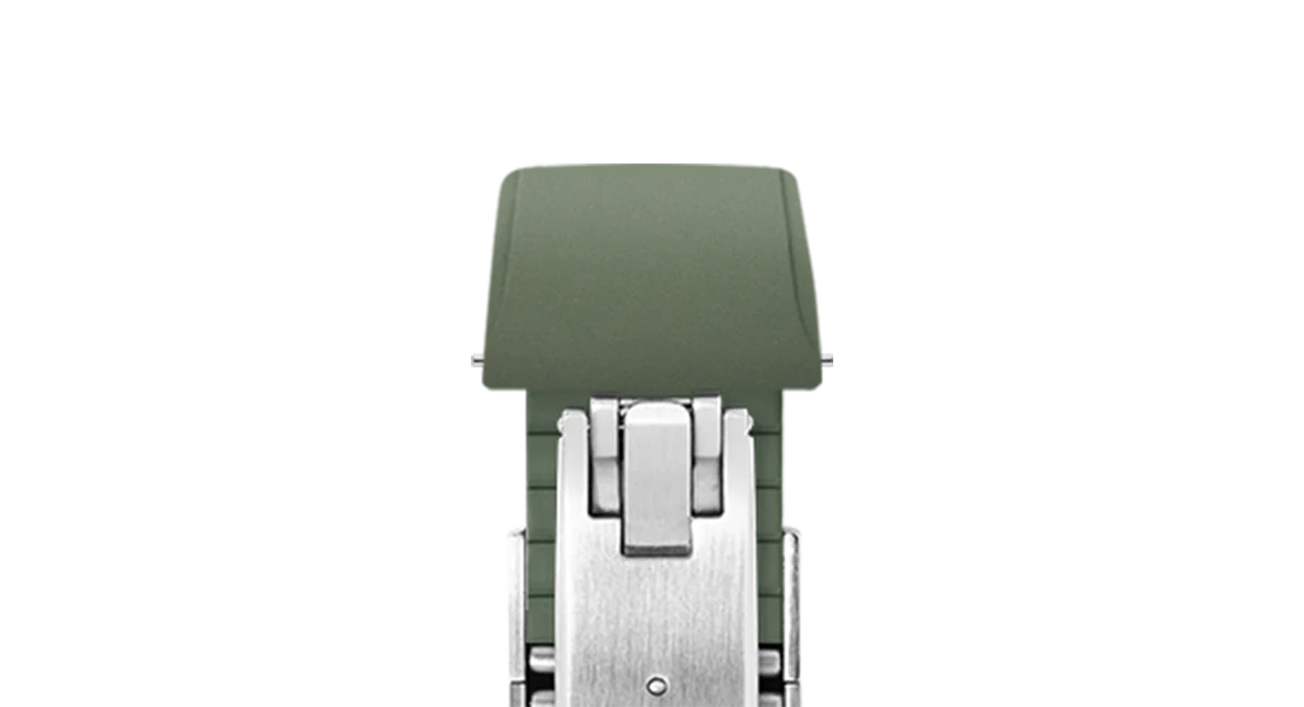Olive Green CTS Rubber Strap for Cartier Santos de Cartier - Image 6