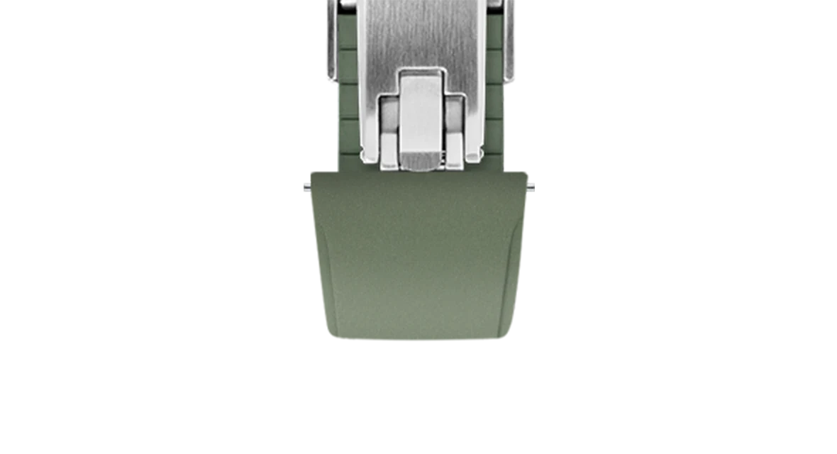 Olive Green CTS Rubber Strap for Cartier Santos de Cartier - Image 7