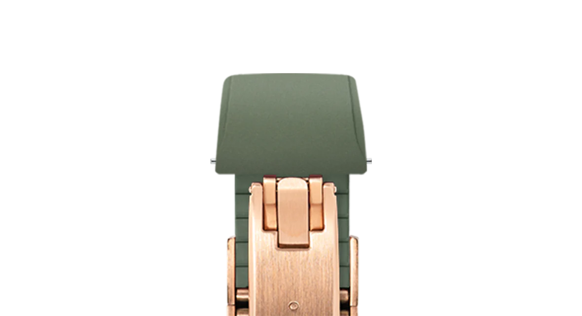 Olive Green CTS Rubber Strap for Cartier Santos de Cartier - Image 8