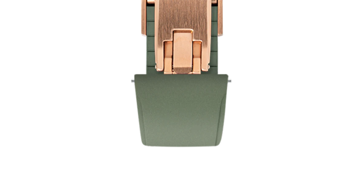 Olive Green CTS Rubber Strap for Cartier Santos de Cartier - Image 9