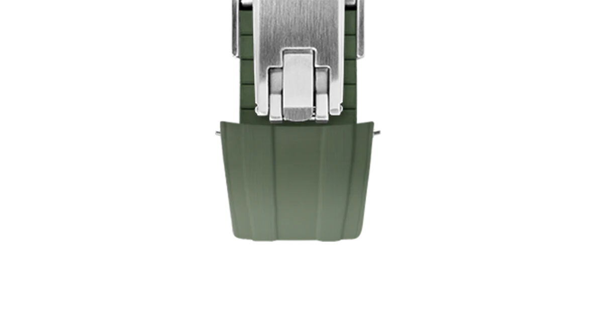 Olive Green CTS Rubber Strap for Omega Speedmaster & Swatch MoonSwatch - Image 12