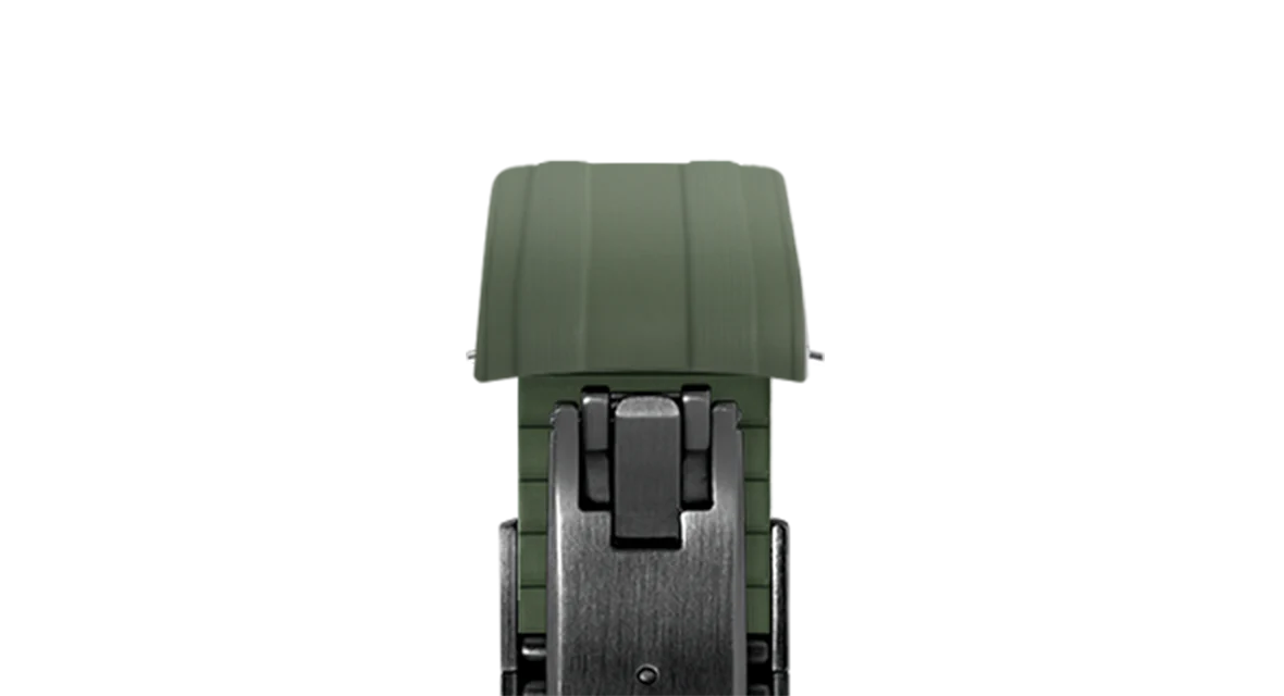 Olive Green CTS Rubber Strap for Omega Speedmaster & Swatch MoonSwatch - Image 9