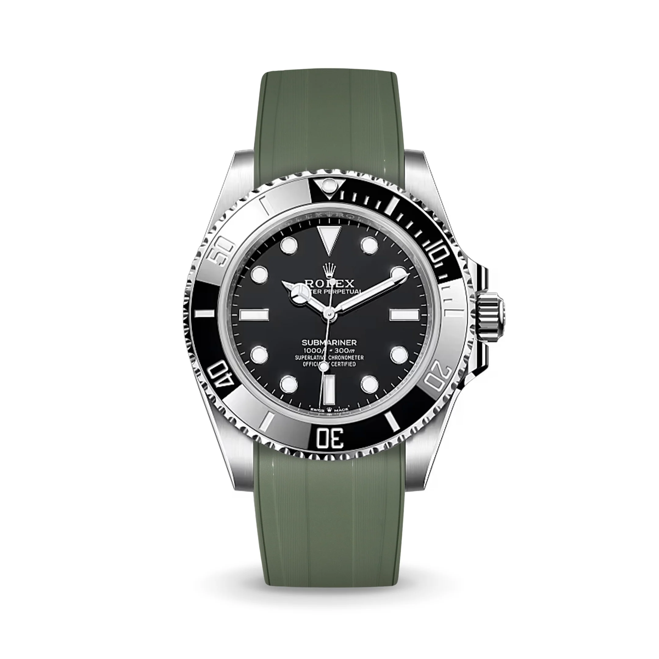 Olive Green CTS Rubber Strap for Rolex Submariner 41mm