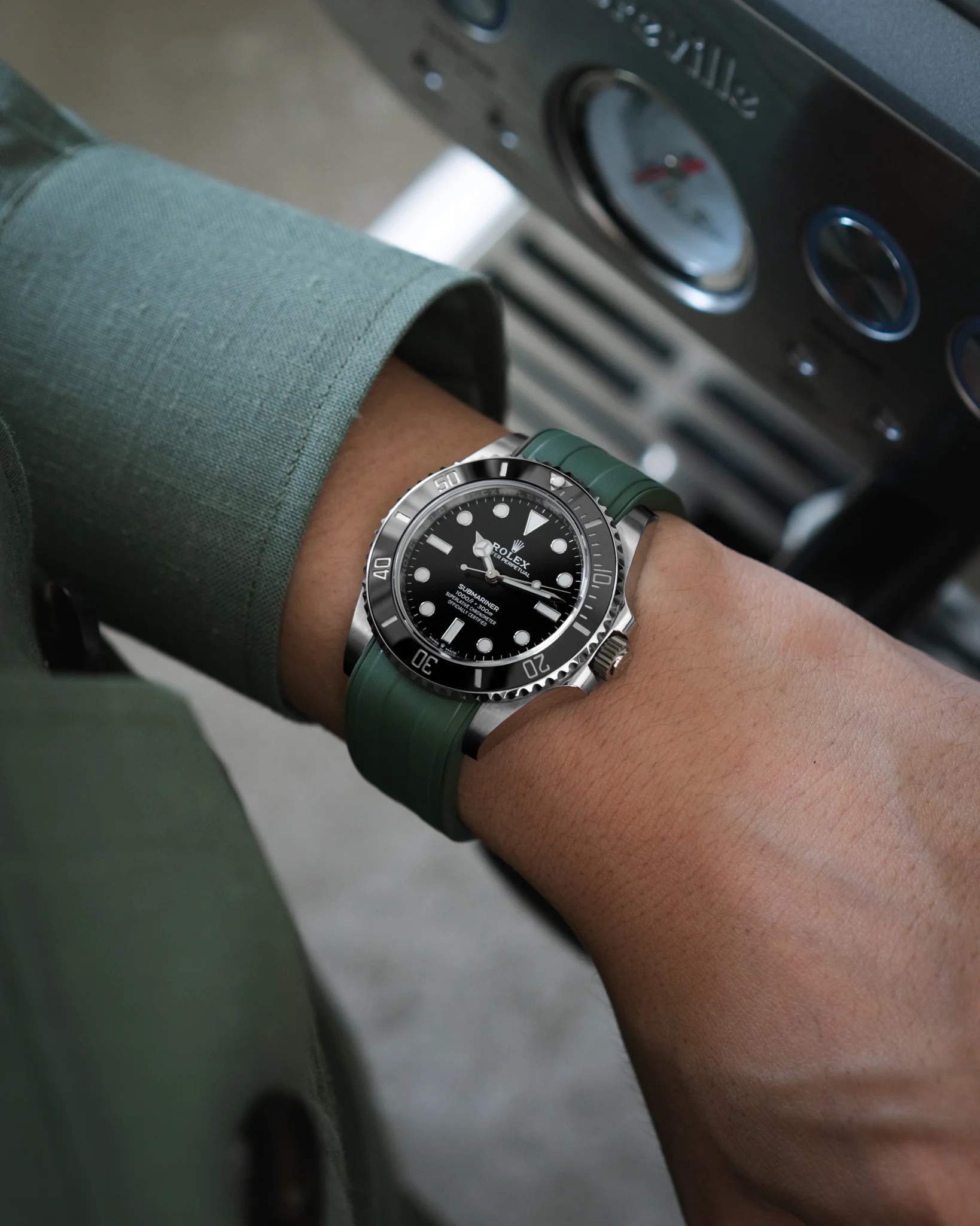 Olive Green CTS Rubber Strap for Rolex Submariner 41mm - Image 9