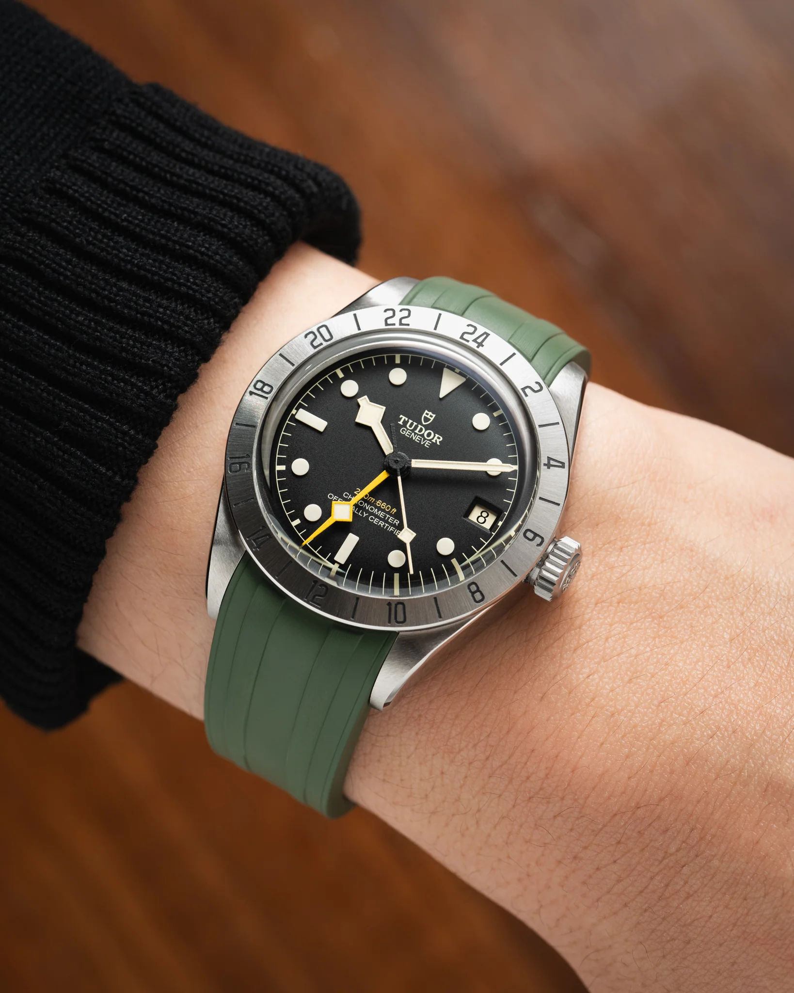 Olive Green CTS Rubber Strap for Tudor BB Pro - Image 2