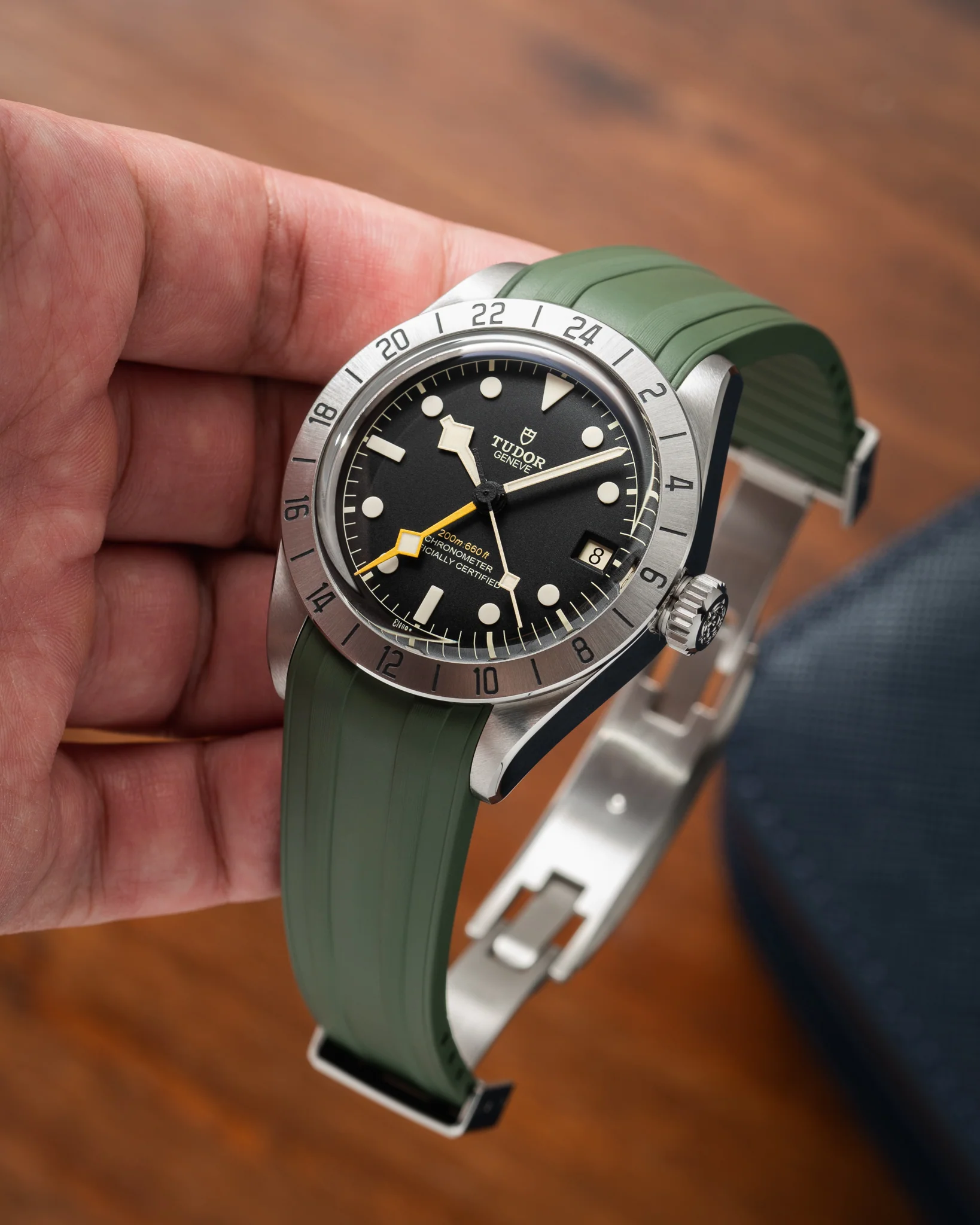 Olive Green CTS Rubber Strap for Tudor BB Pro - Image 3