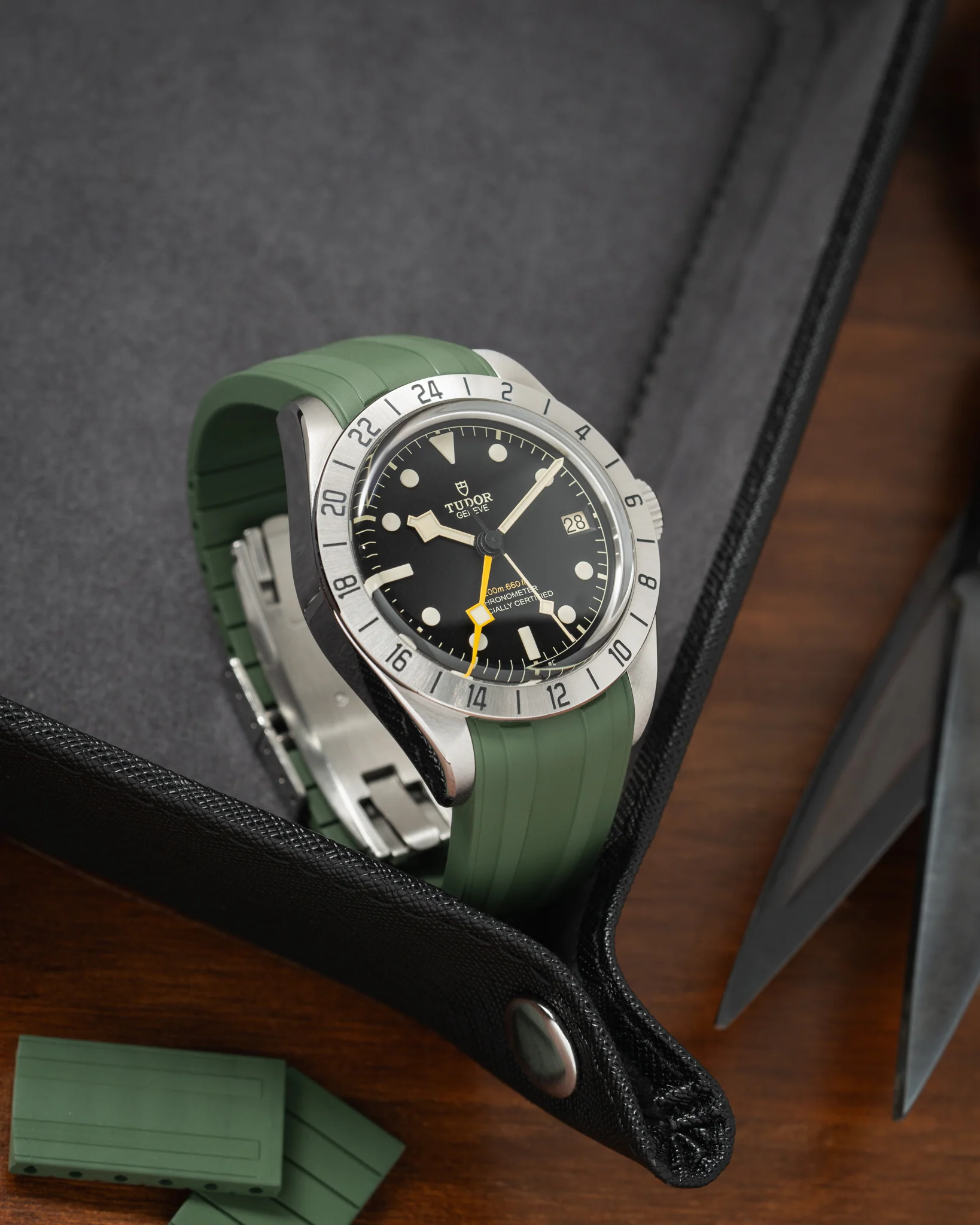 Olive Green CTS Rubber Strap for Tudor BB Pro - Image 4