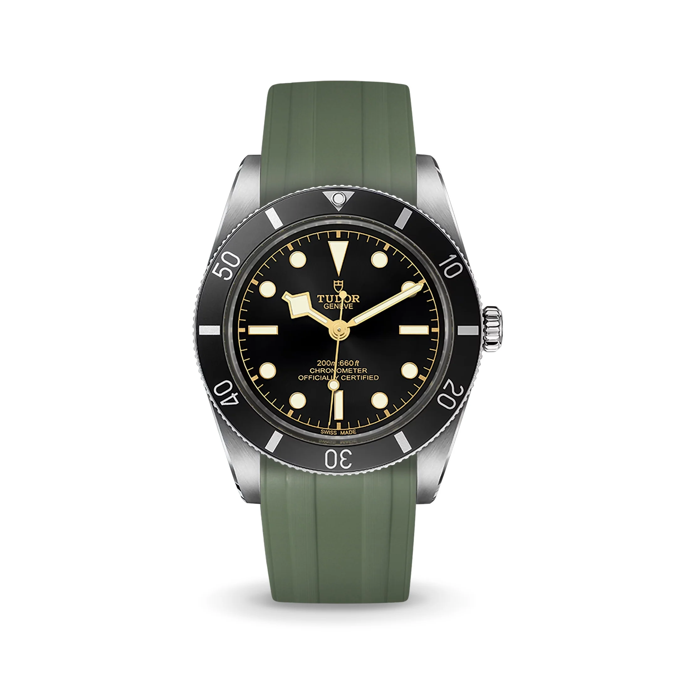 Olive Green CTS Rubber Strap for Tudor BB54