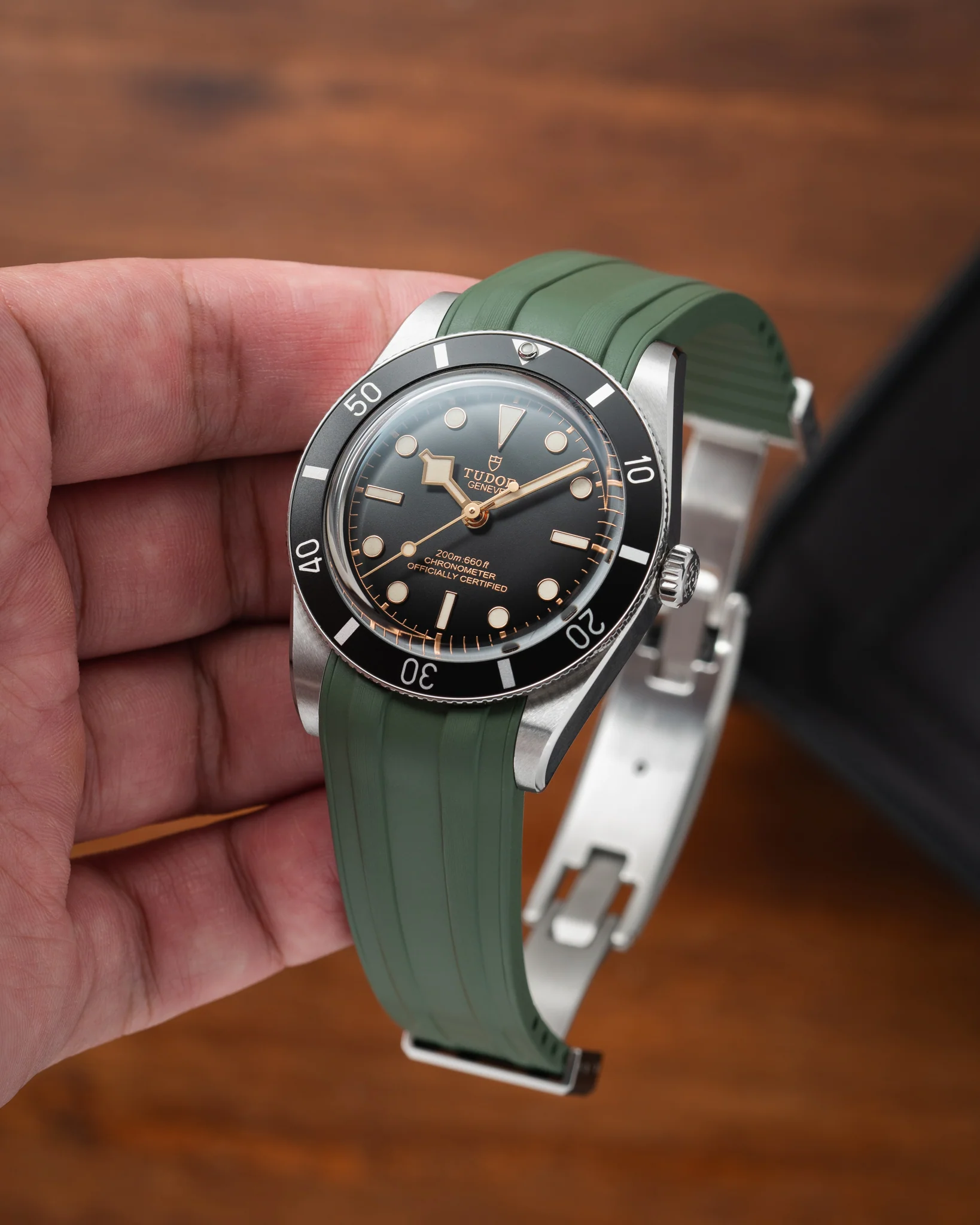 Olive Green CTS Rubber Strap for Tudor BB54 - Image 3